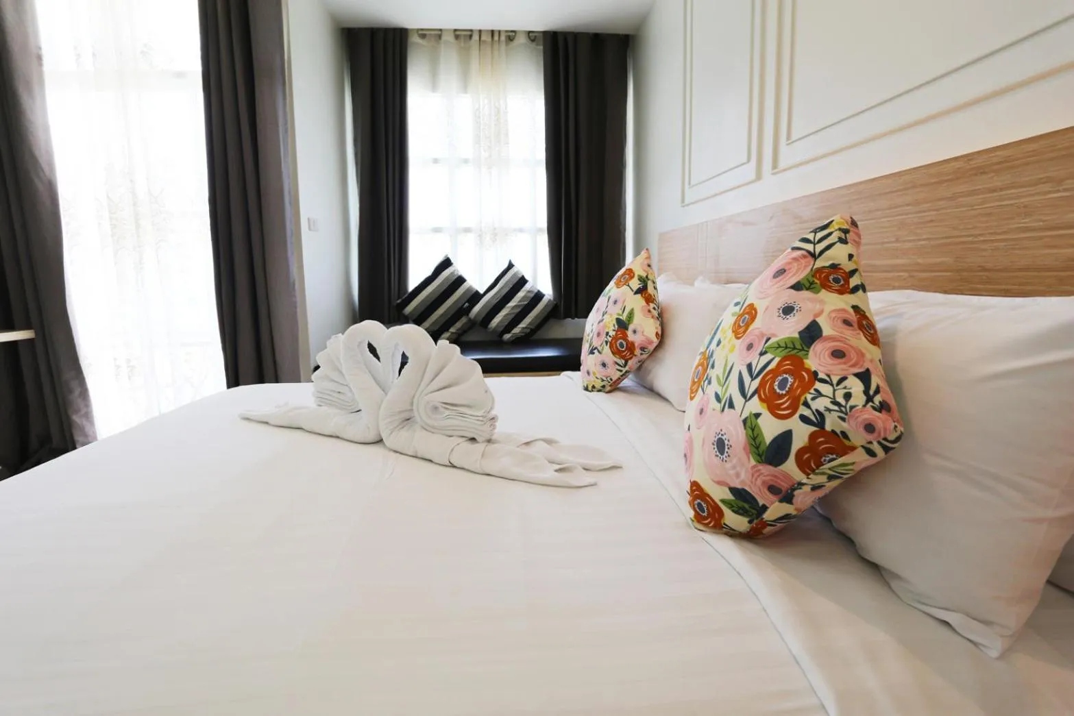 Bed in Pua De View Boutique Resort