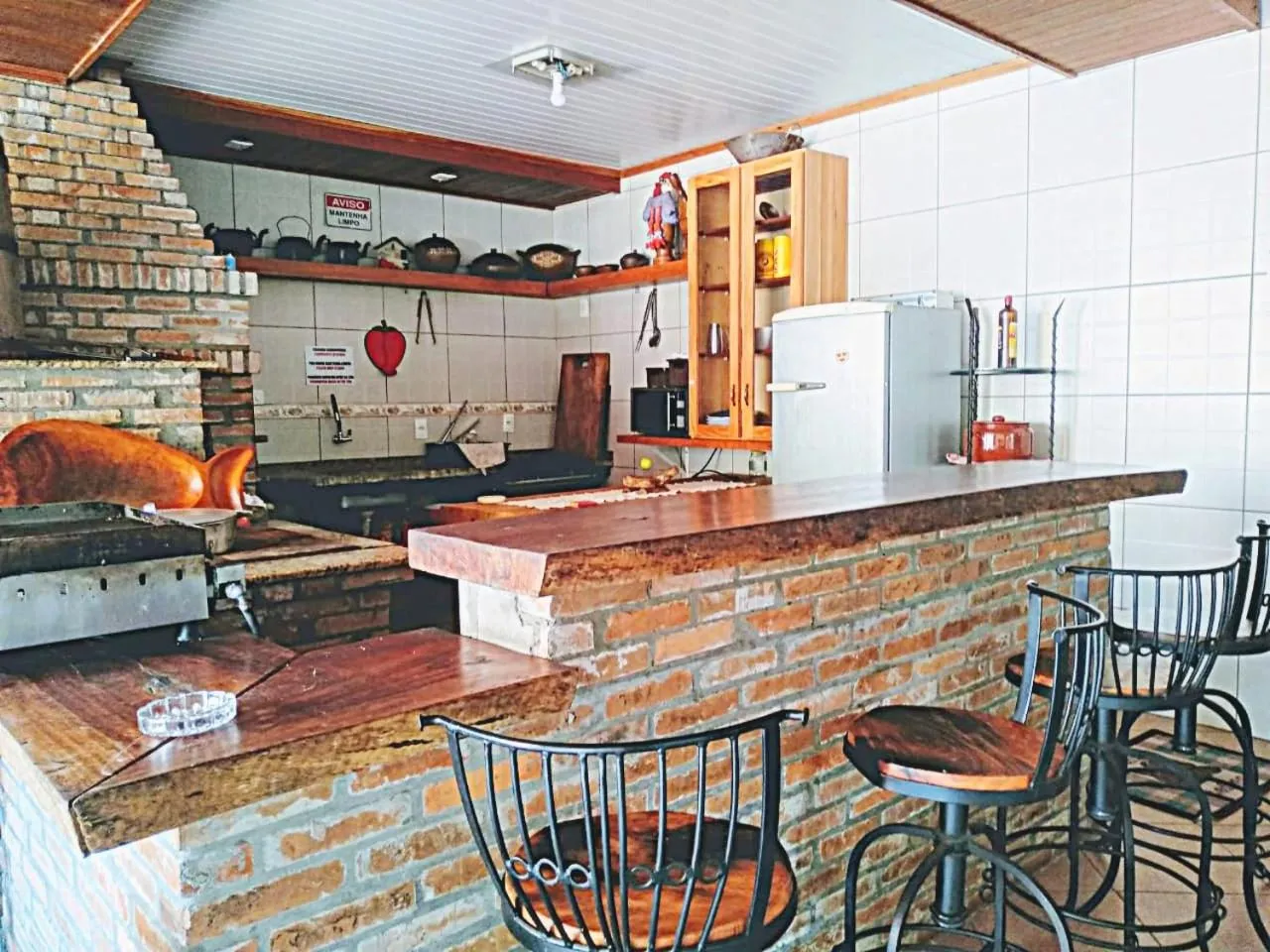 Kitchen or kitchenette in Pousada Sonho Meu Foz