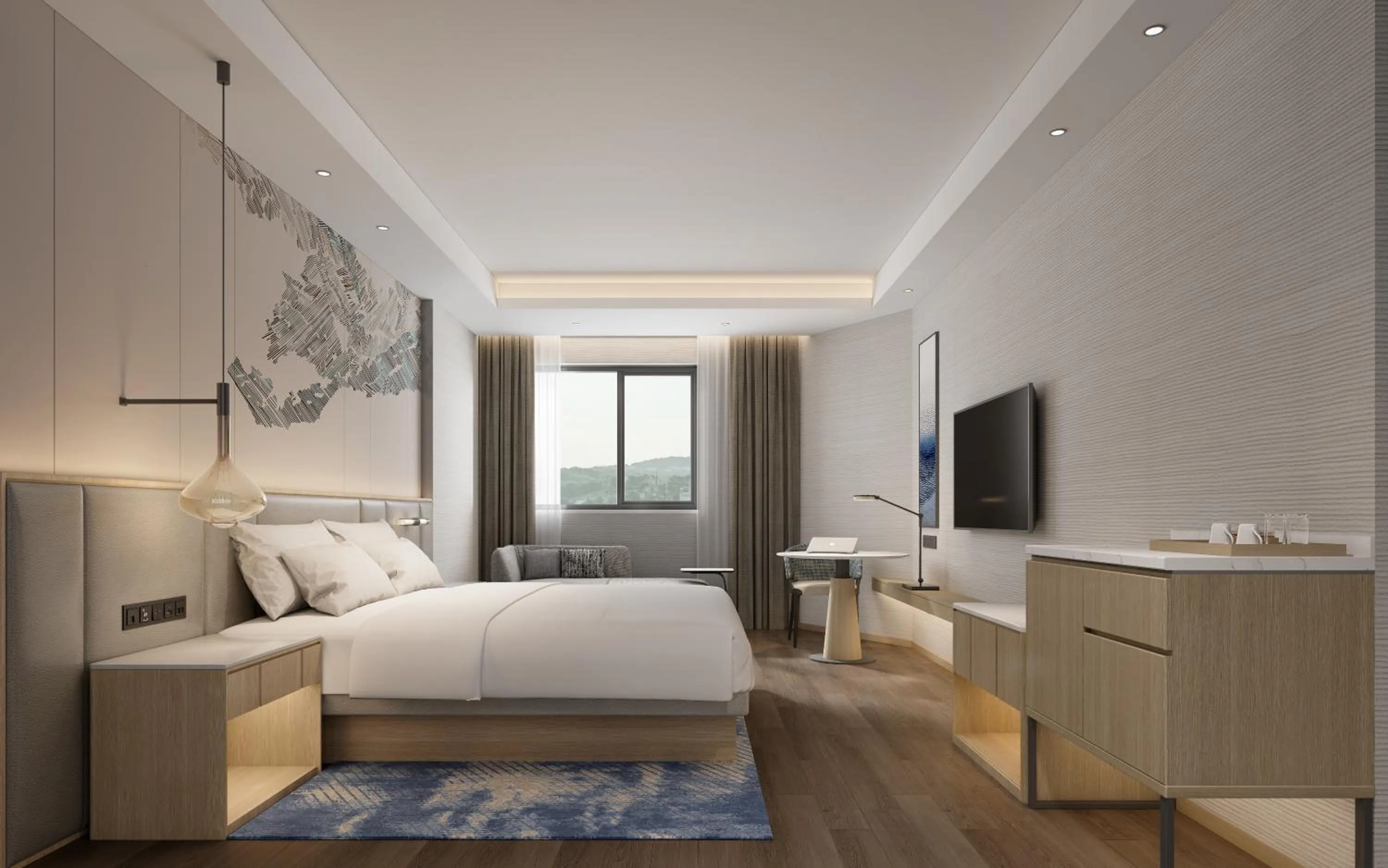 Bed in GuangDong Hotel Shanghai