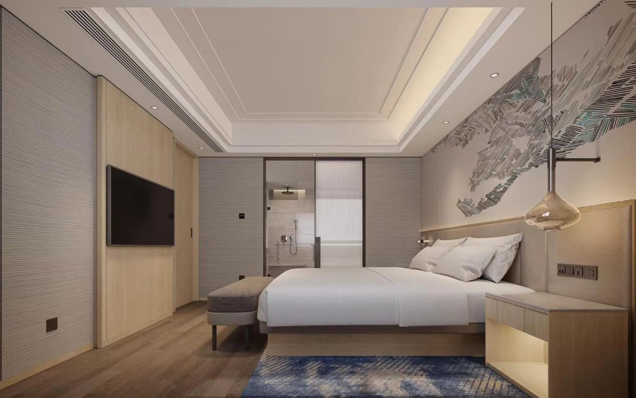 Bed in GuangDong Hotel Shanghai