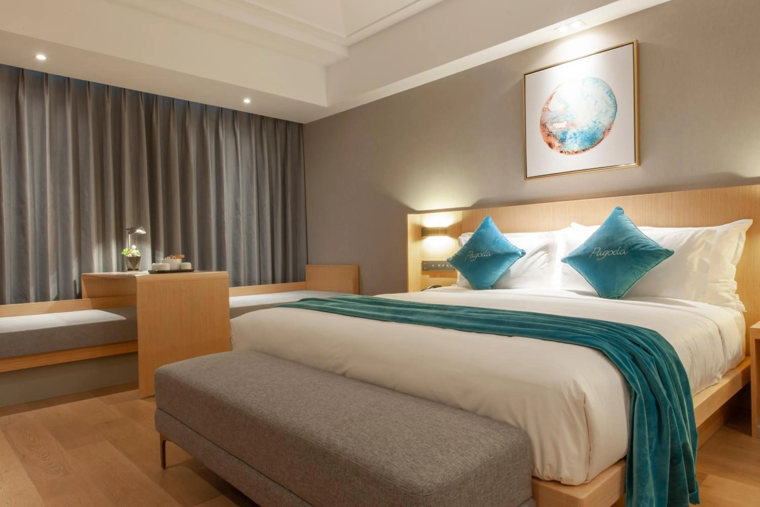 Bed in Radisson Blu Hotel Shanghai Hong Quan