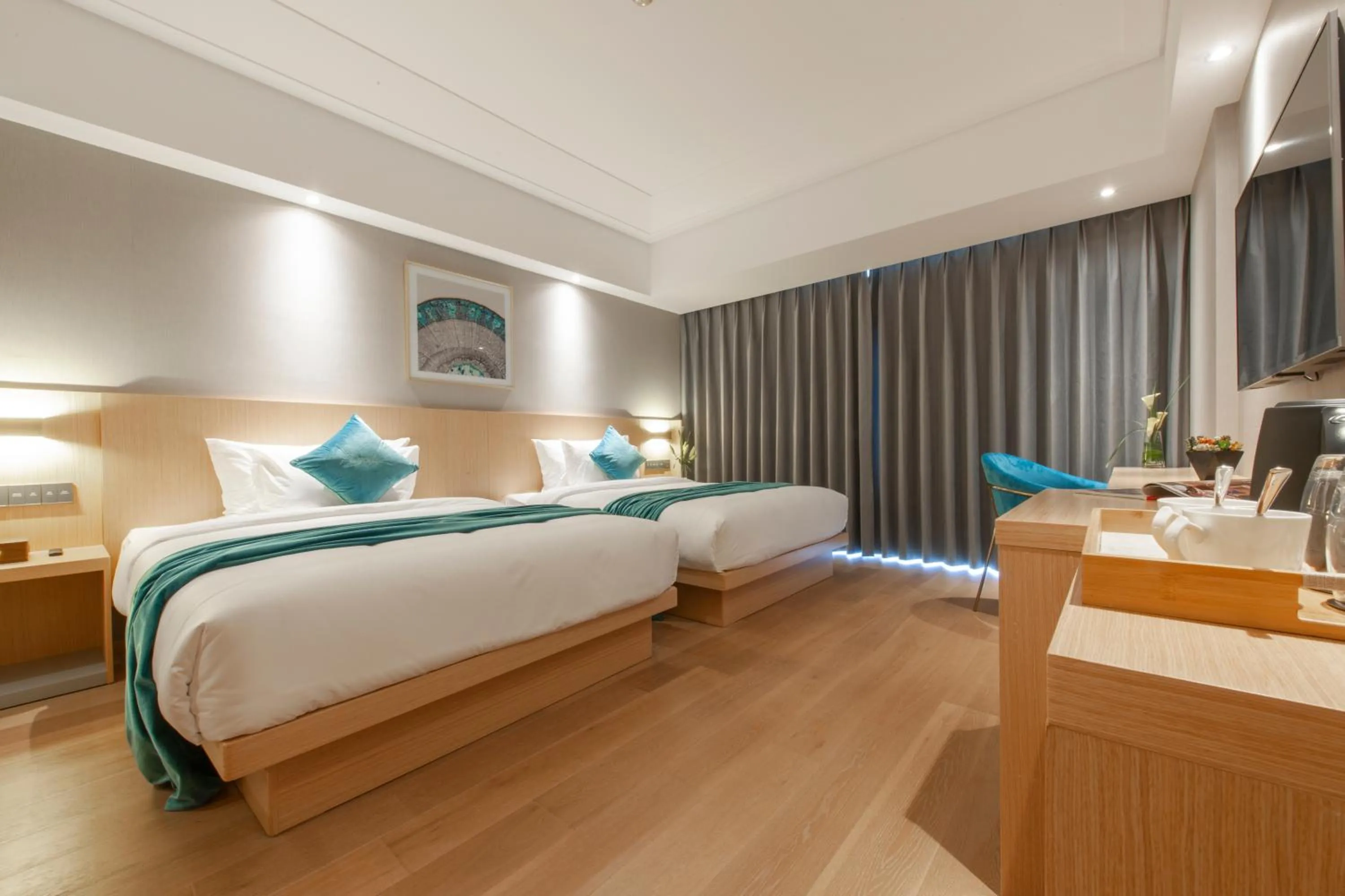 Bed in Radisson Blu Hotel Shanghai Hong Quan