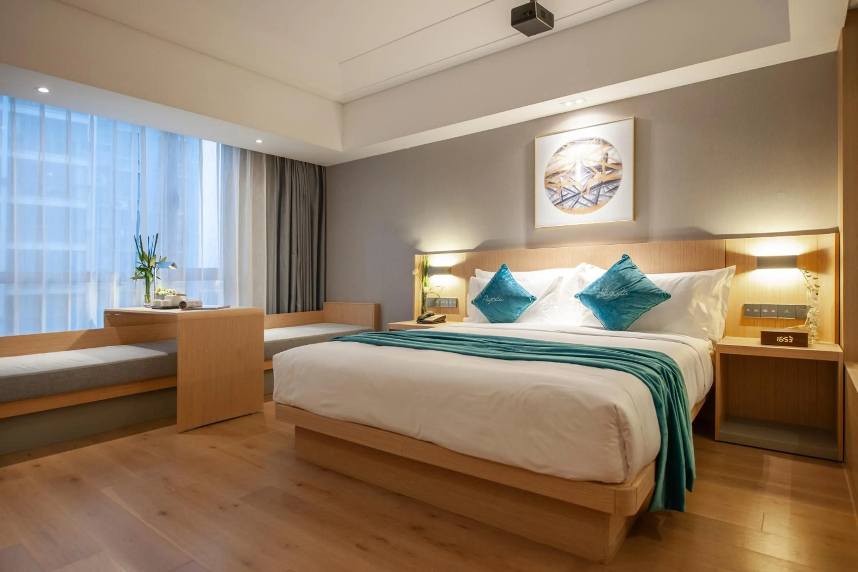 Bed in Radisson Blu Hotel Shanghai Hong Quan