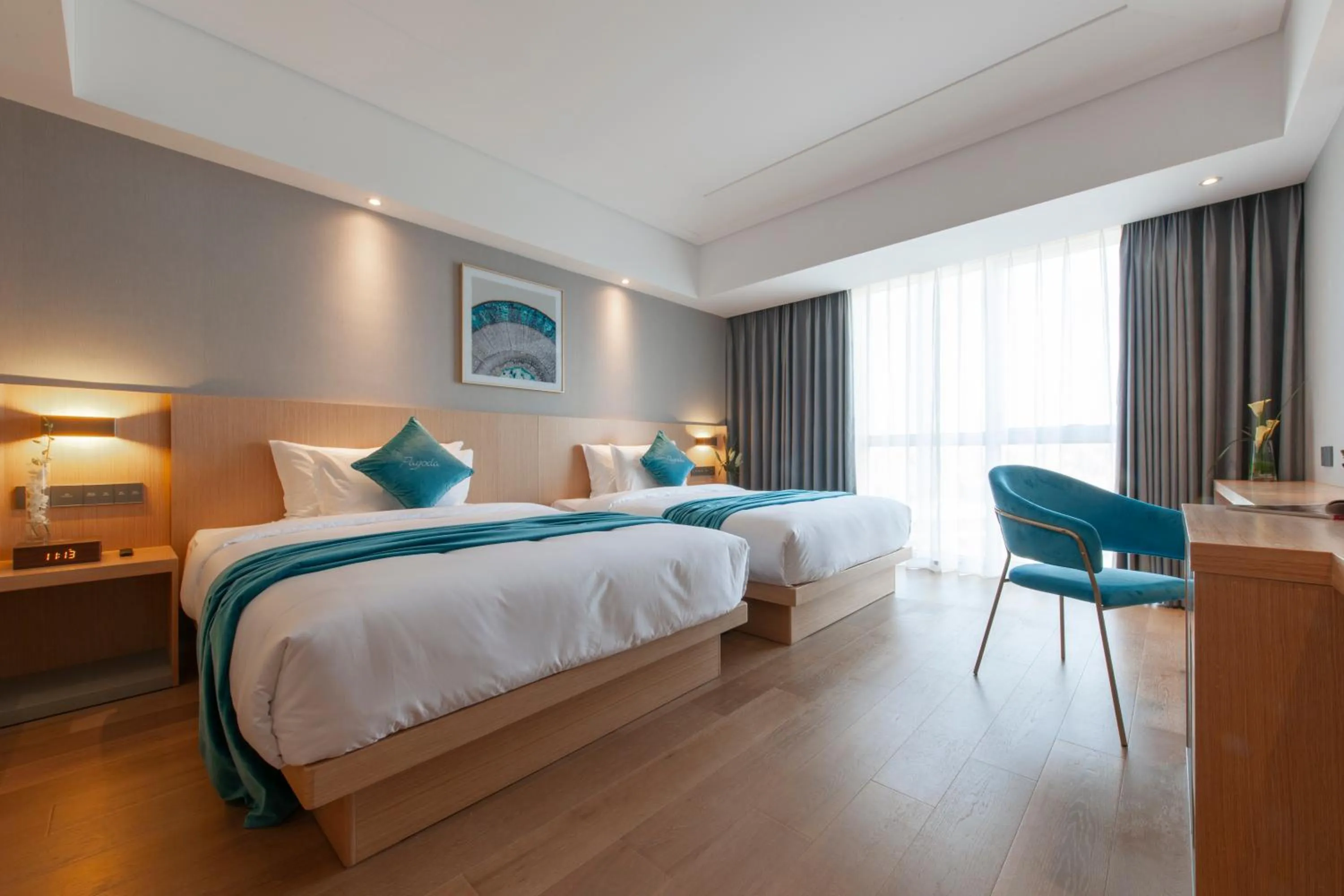 Bed in Radisson Blu Hotel Shanghai Hong Quan