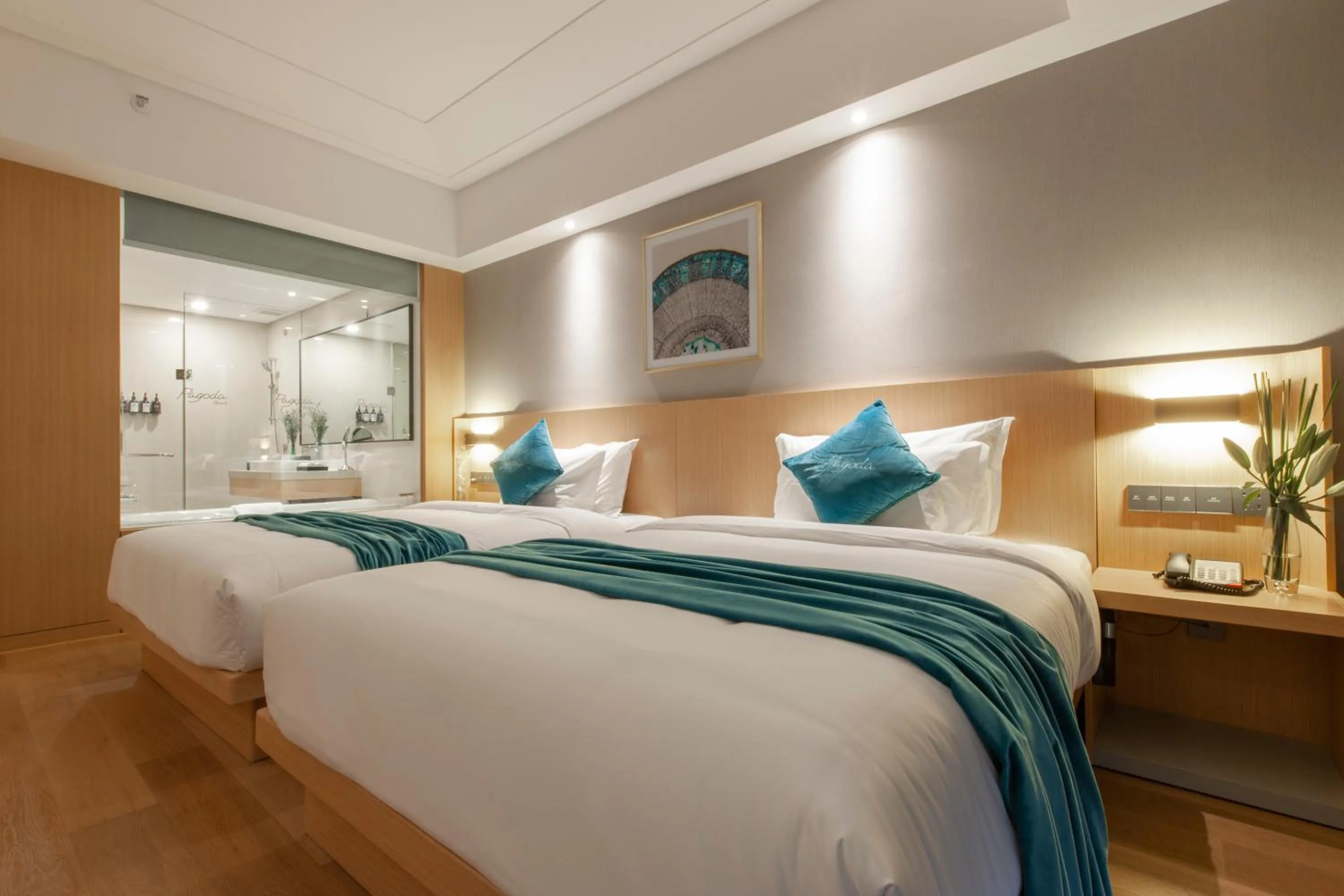 Bed in Radisson Blu Hotel Shanghai Hong Quan