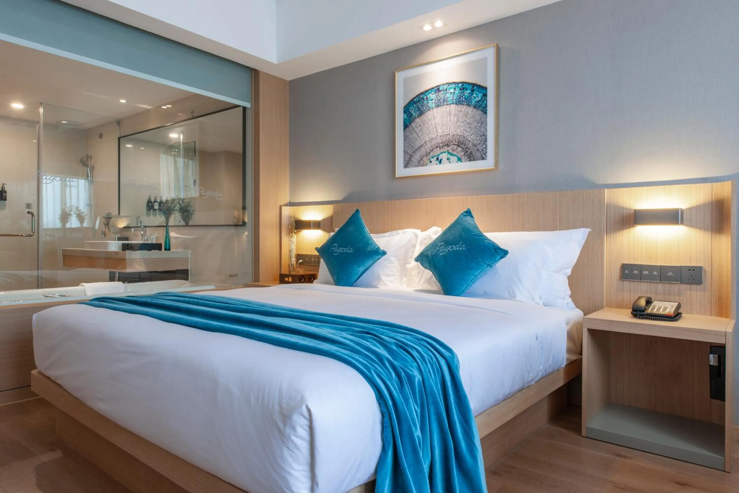 Bed in Radisson Blu Hotel Shanghai Hong Quan