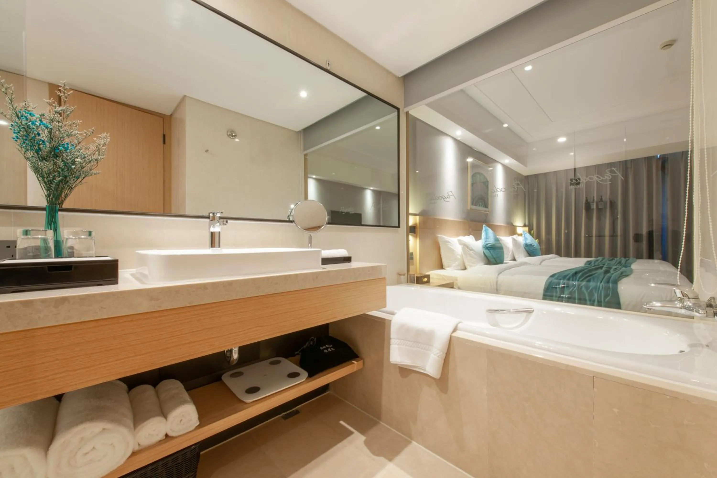 Bed in Radisson Blu Hotel Shanghai Hong Quan