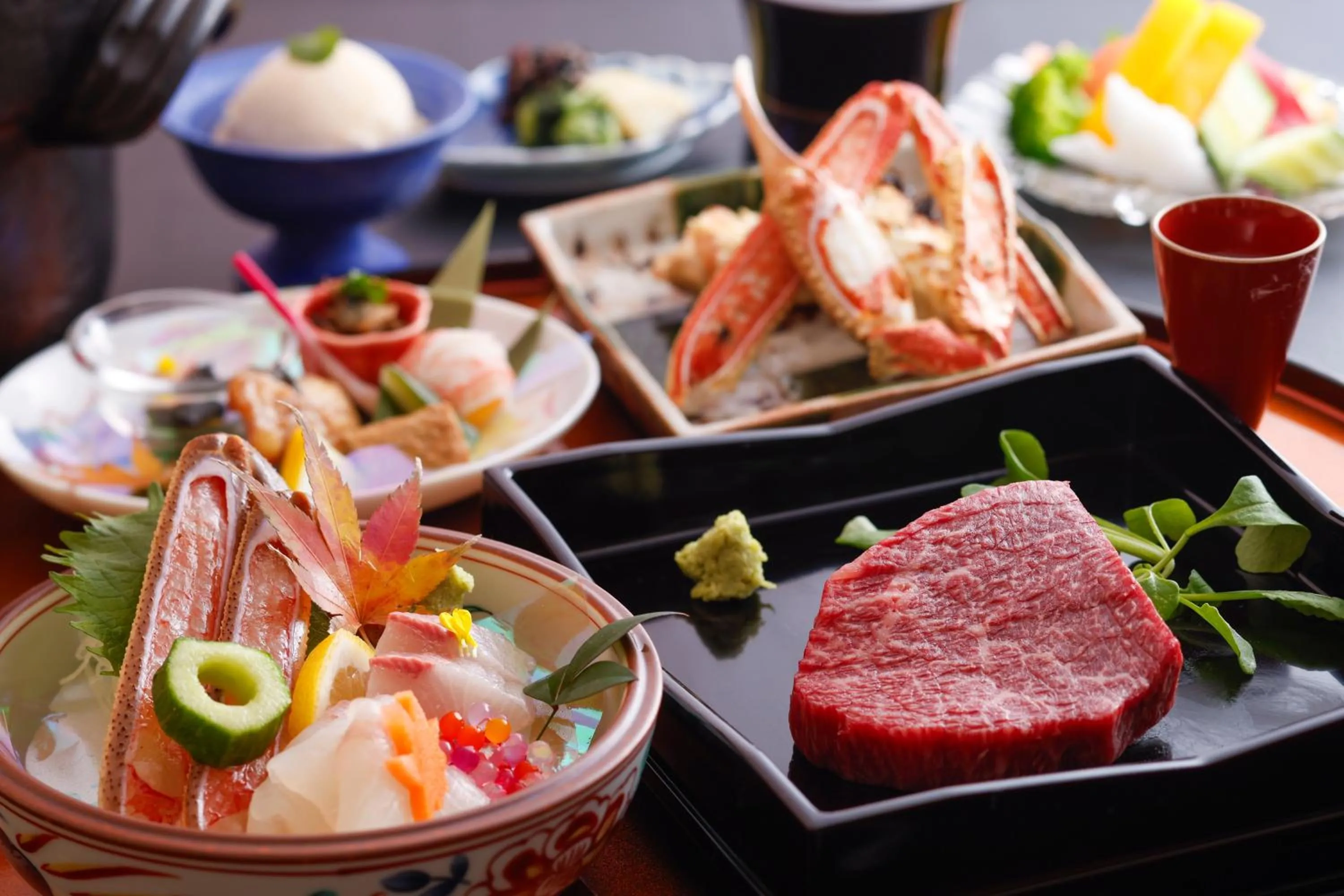 Dinner in Kinosaki Onsen Hanakouji Saigetsu