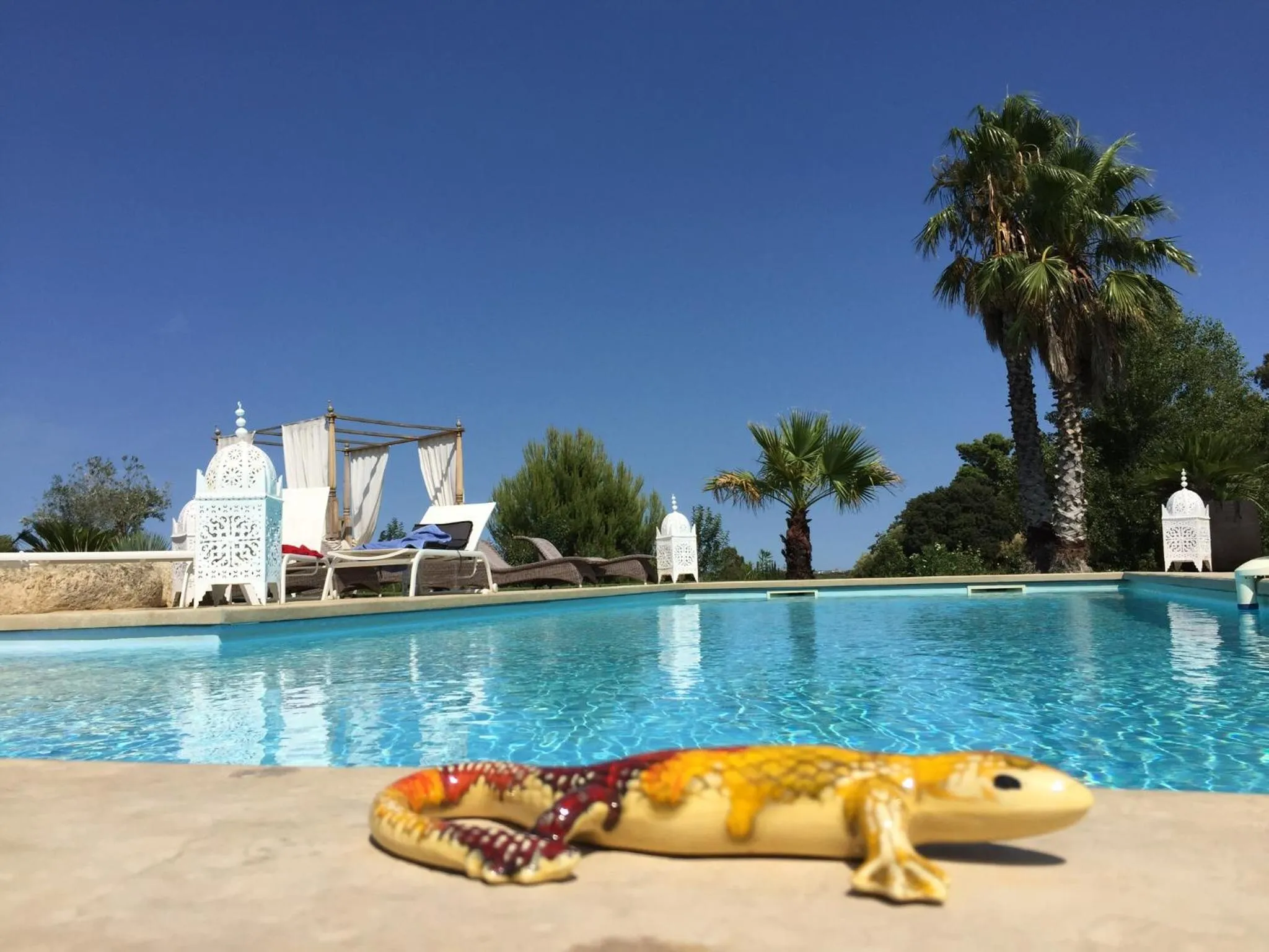 Pool view in Escapades Lointaines