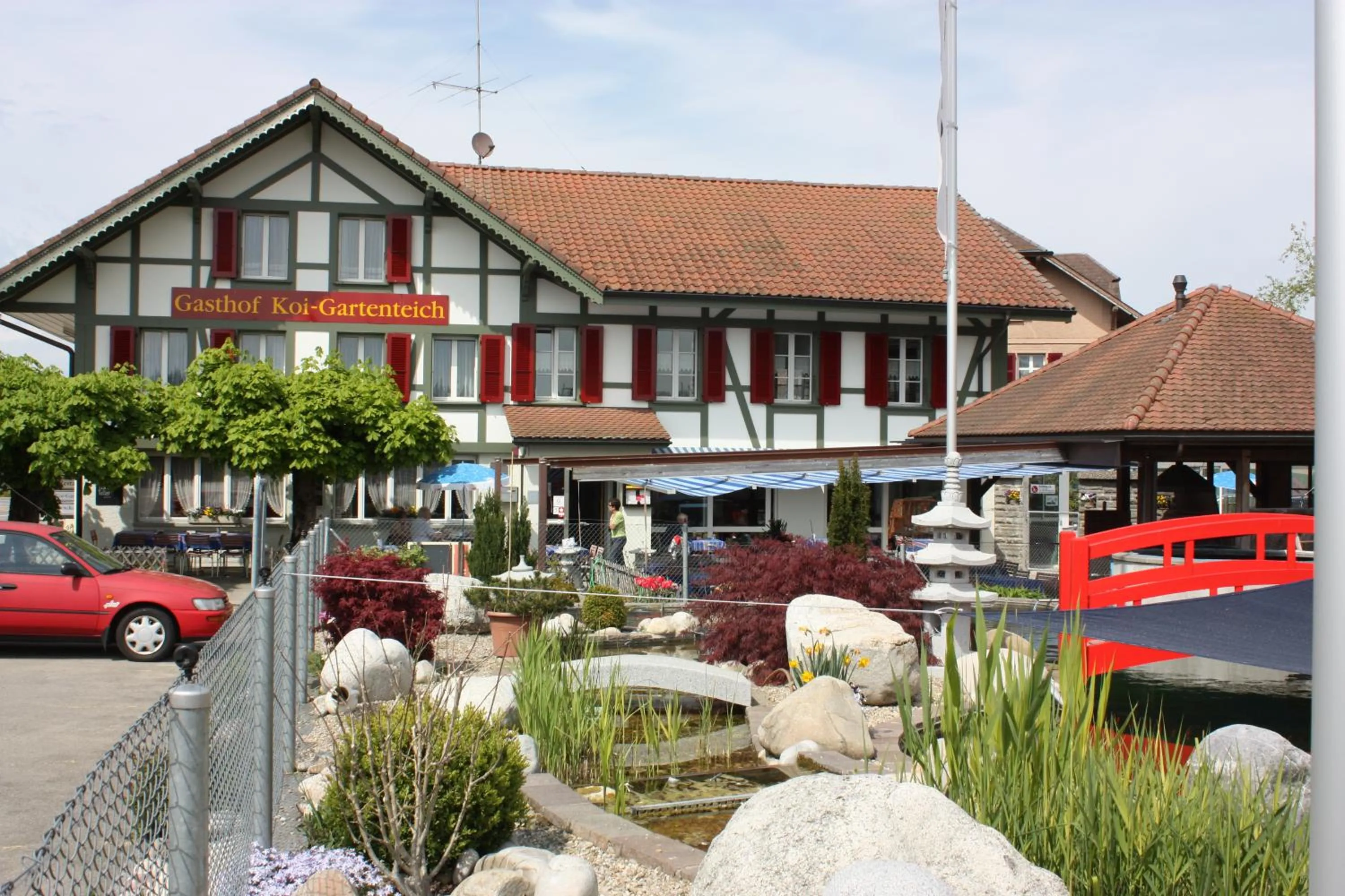 Summer in Hotel Koi-Gartenteich