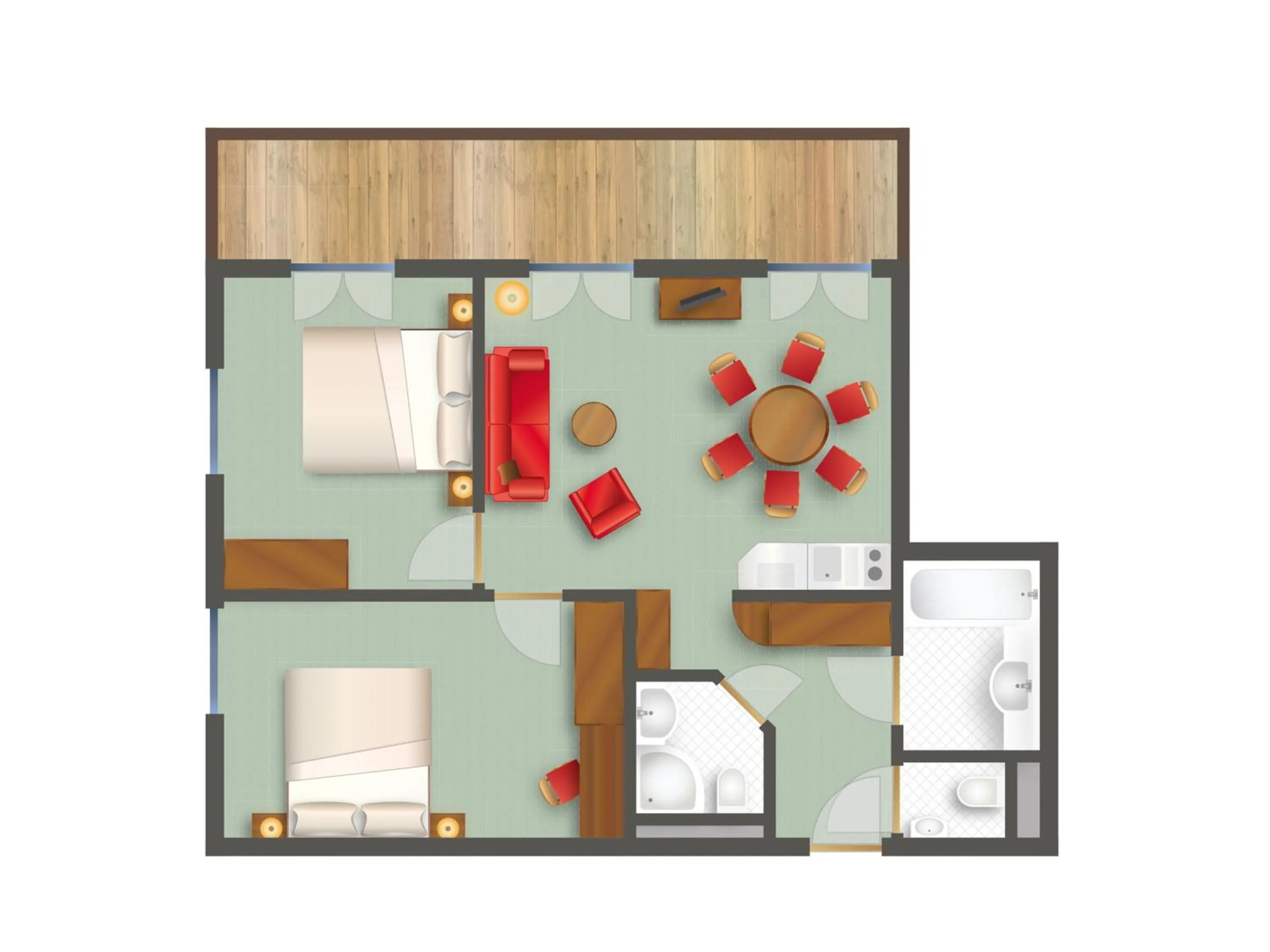 Floor plan in Apart-Hotel Filomena