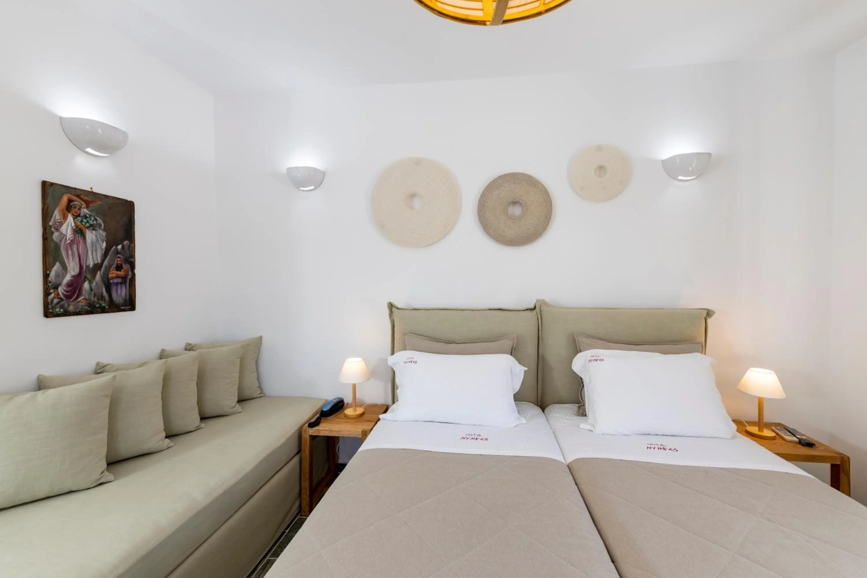 Bedroom in Nymfes Hotel