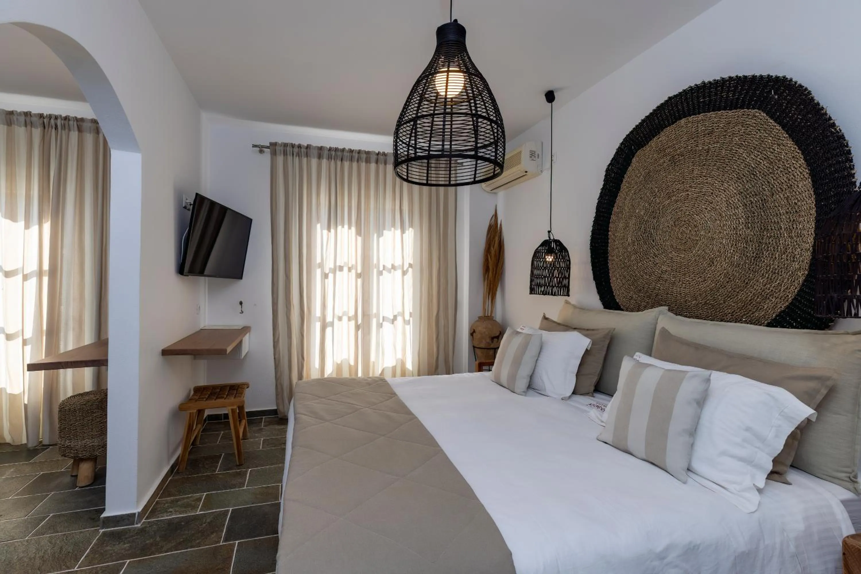 Bedroom in Nymfes Hotel