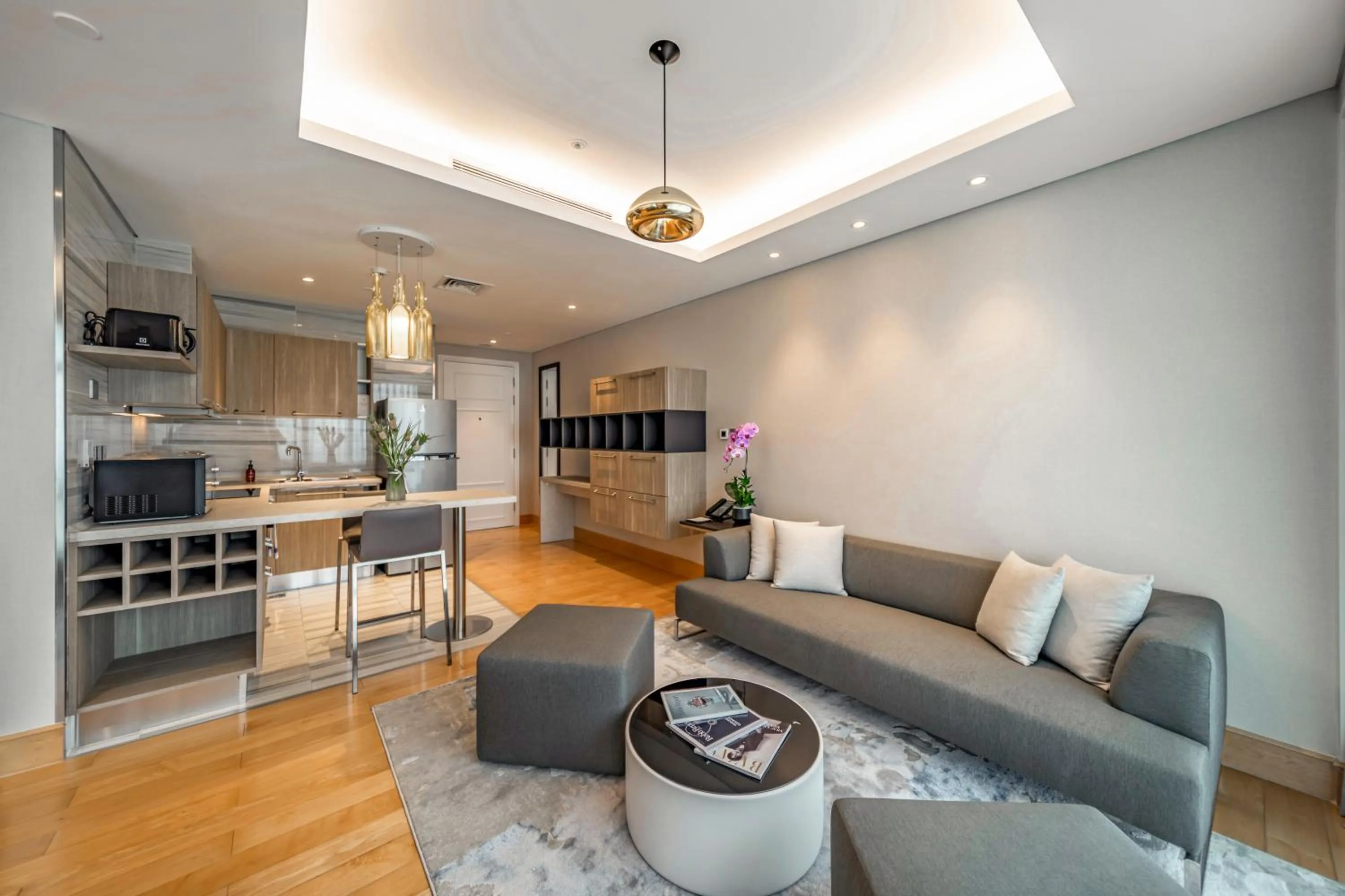 Living room in Sherwood Suites