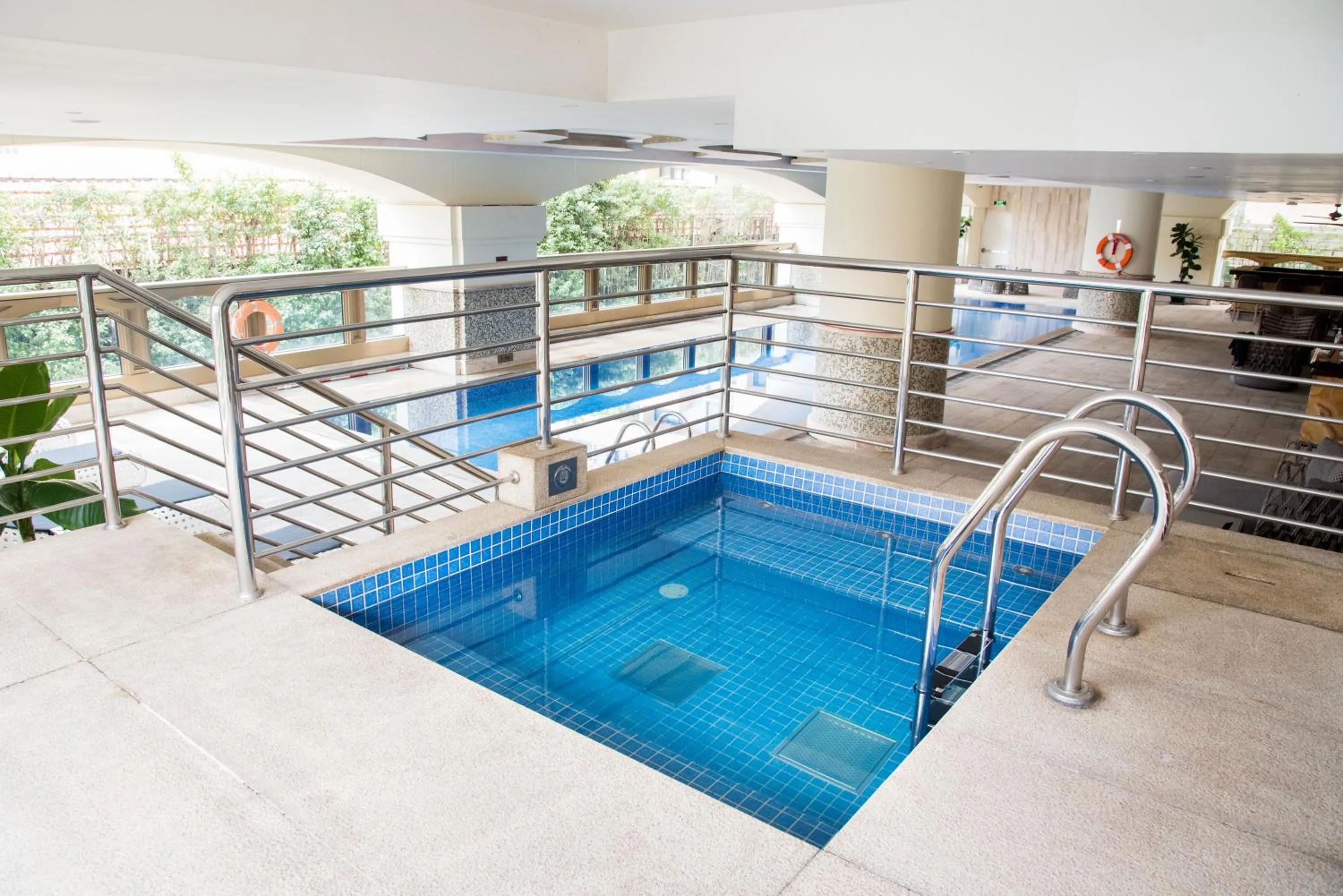 Pool view in Sherwood Suites