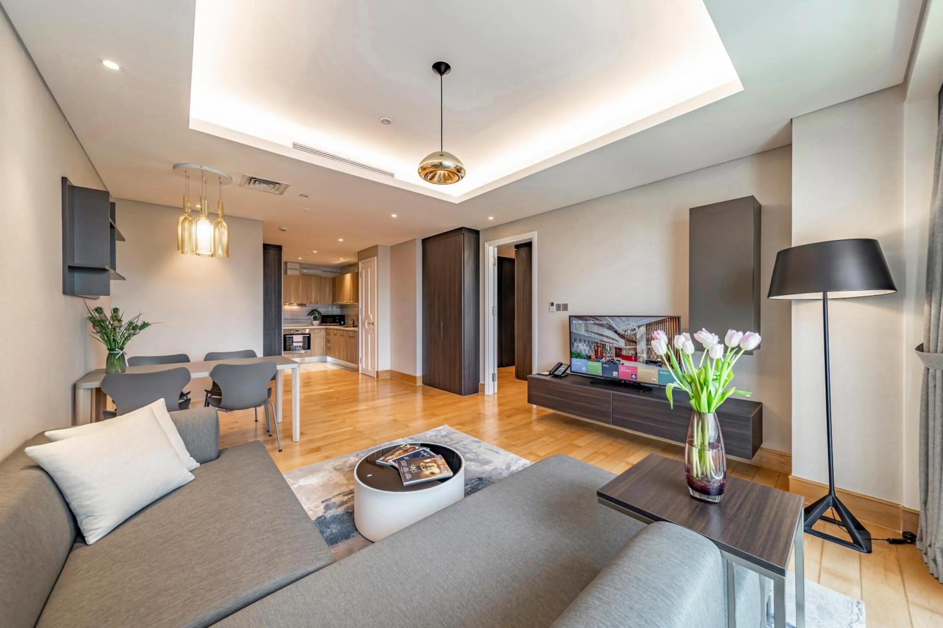 Living room in Sherwood Suites