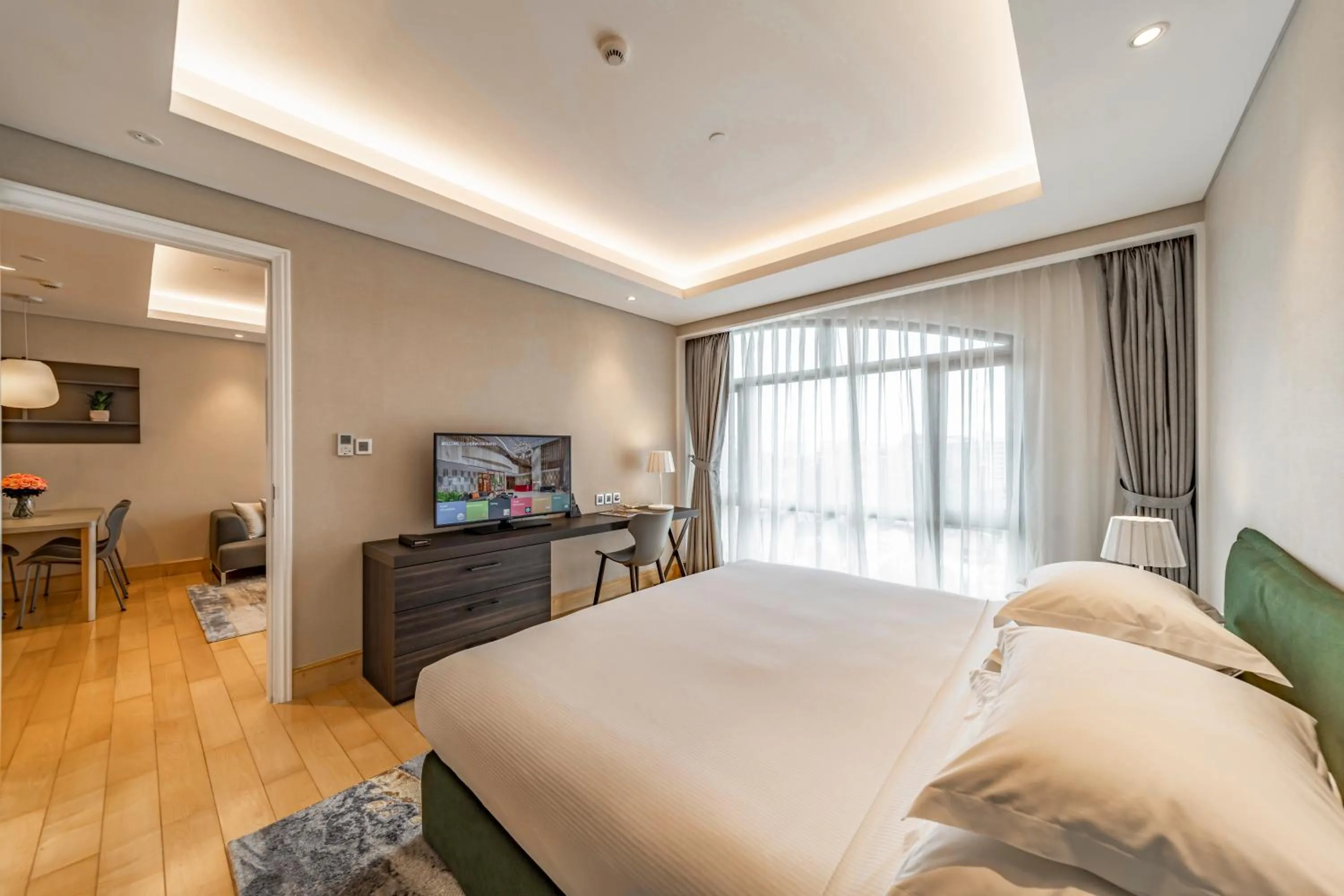 Bed in Sherwood Suites