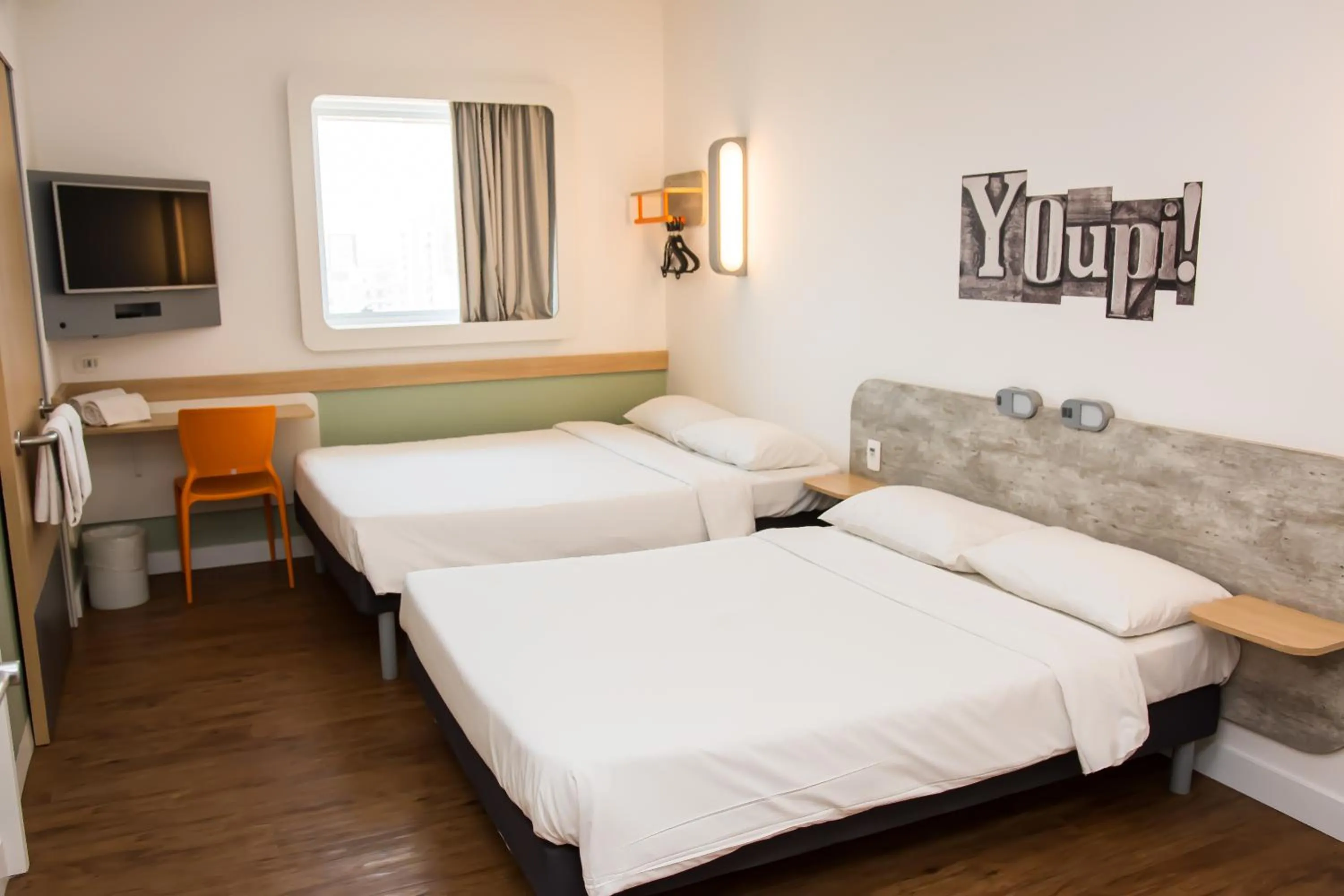 Bedroom, Bed in ibis budget Campinas Aquidaban