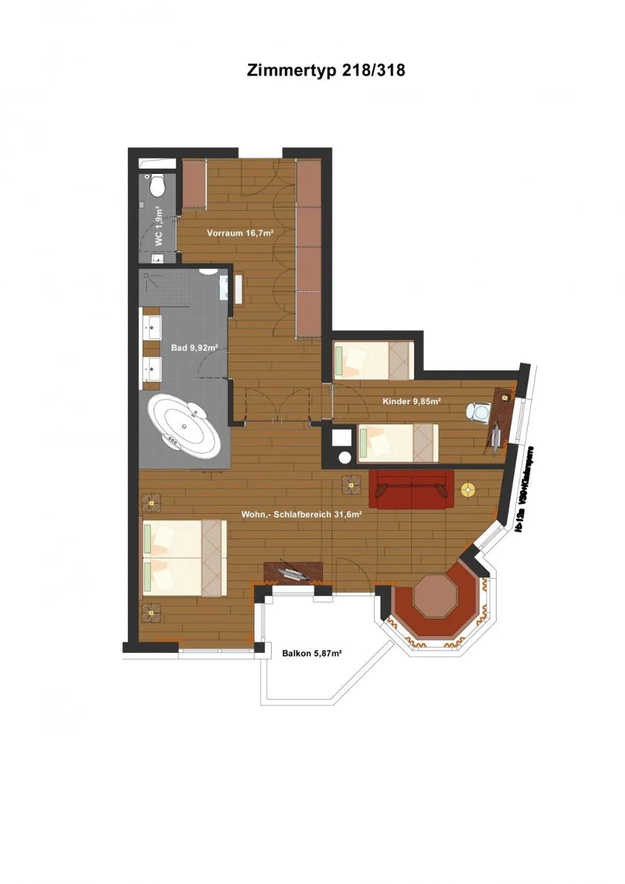 Floor plan in Almhof Family und Wellness Resort