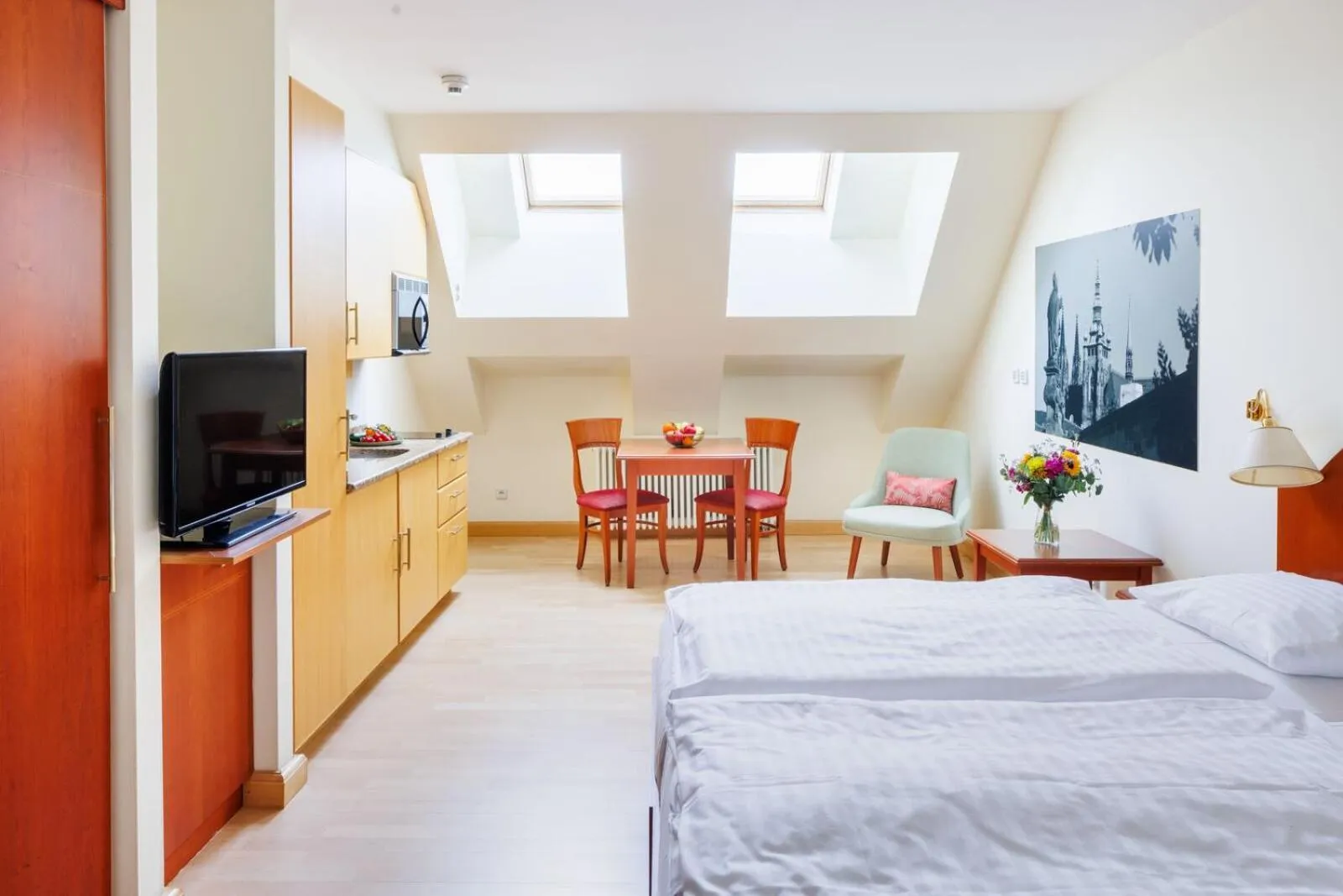 Bed in Hapimag Apartments Prague