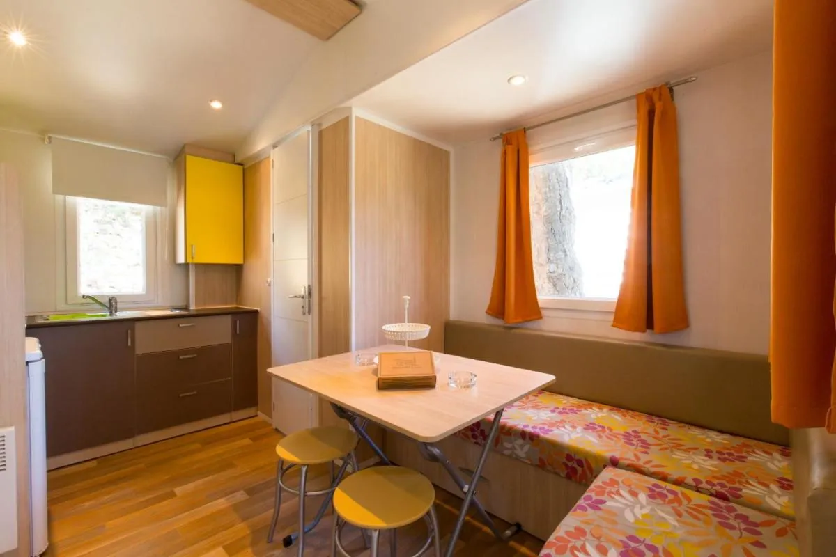 Living room in Camping Bungalows El Far