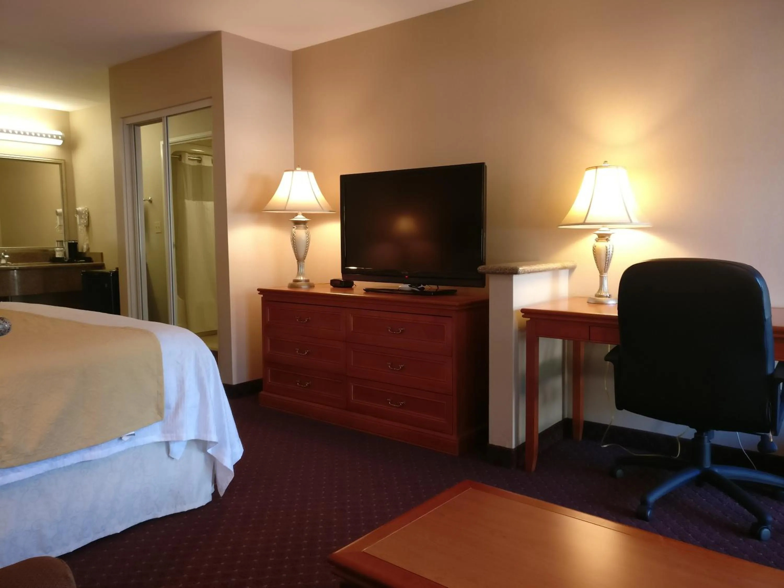 TV and multimedia, Bed in Burbank Inn and Suites
