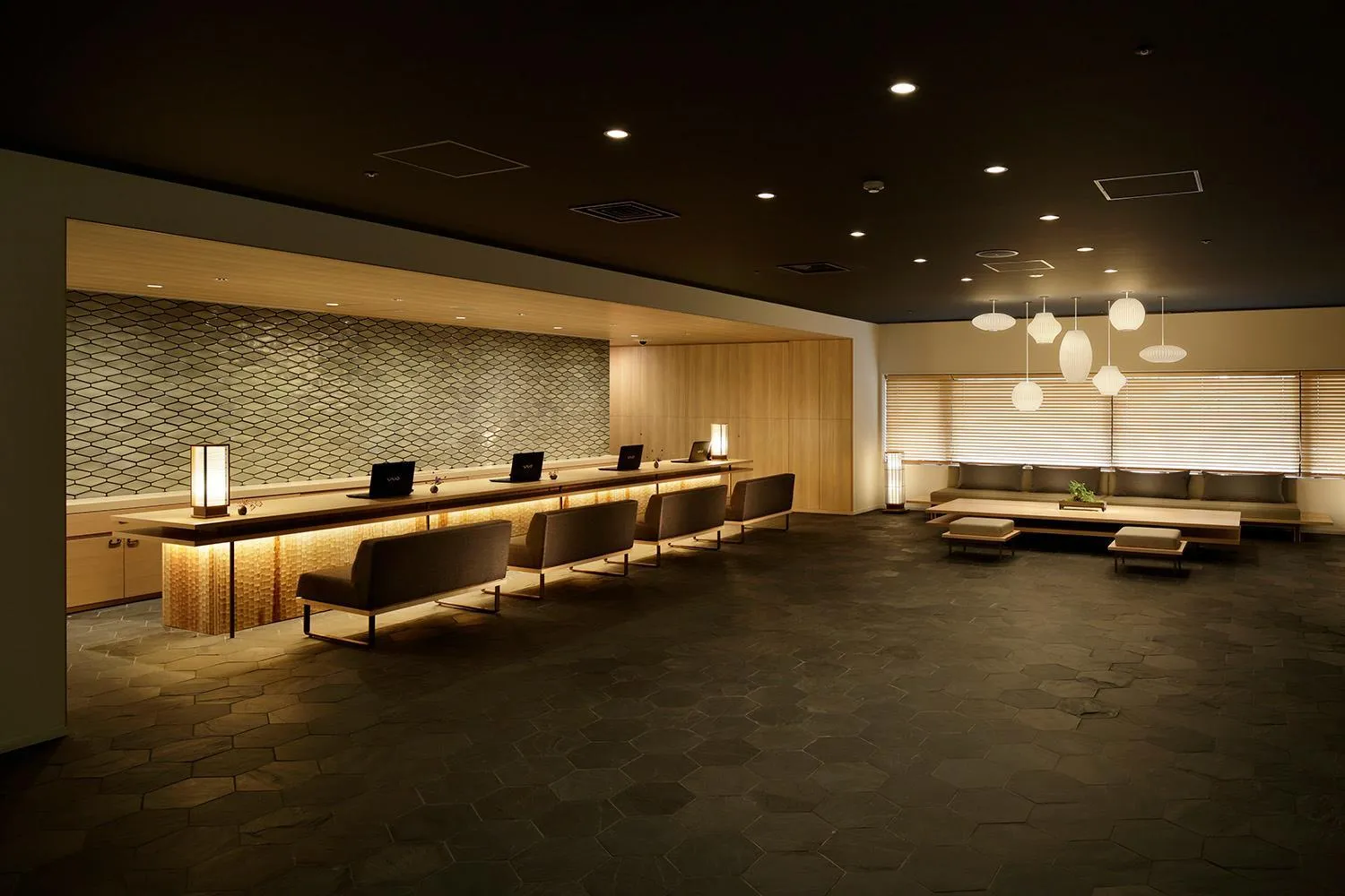 Lobby or reception in hotel kanra kyoto