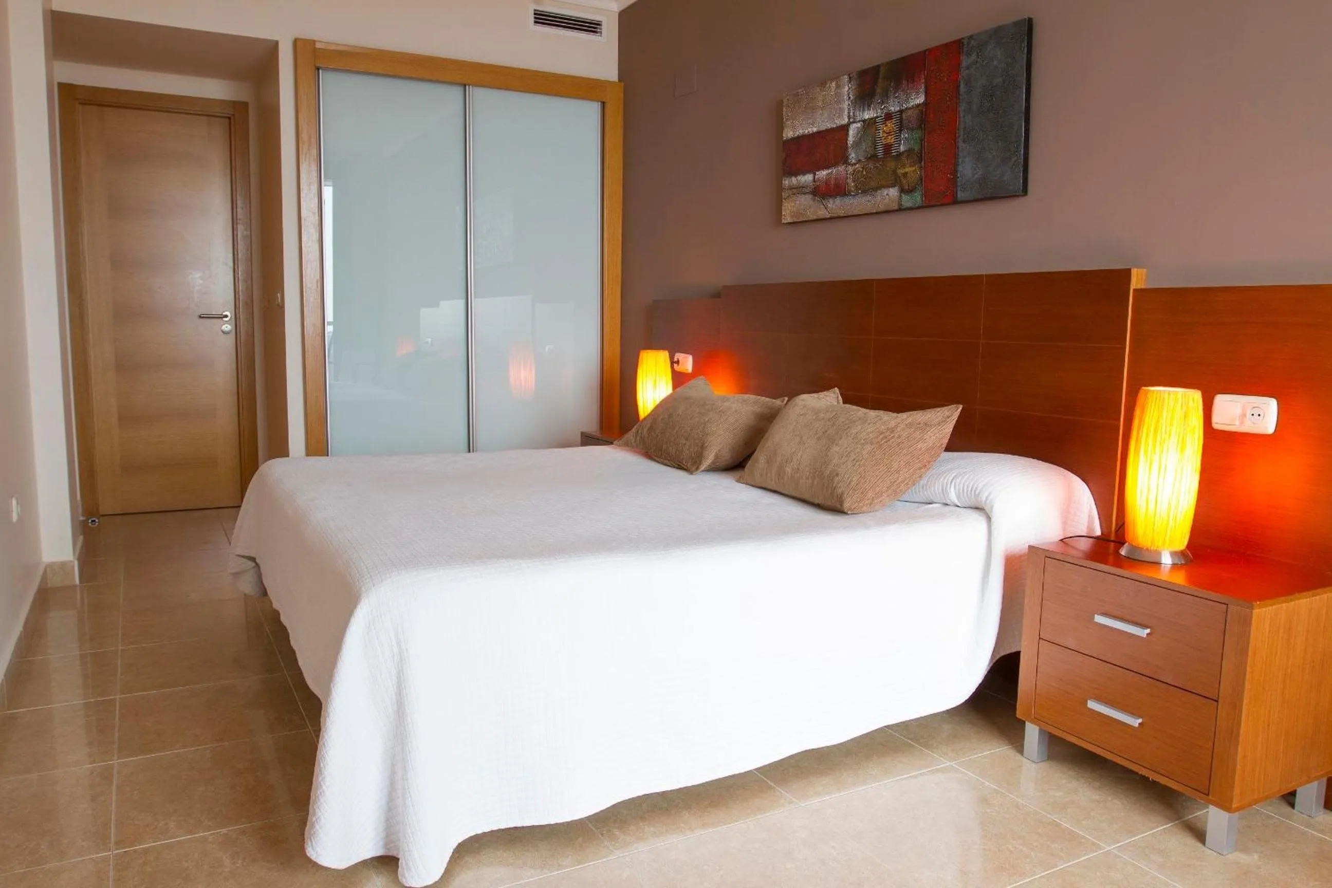 Bed in ESTIMAR Calpe Apartments