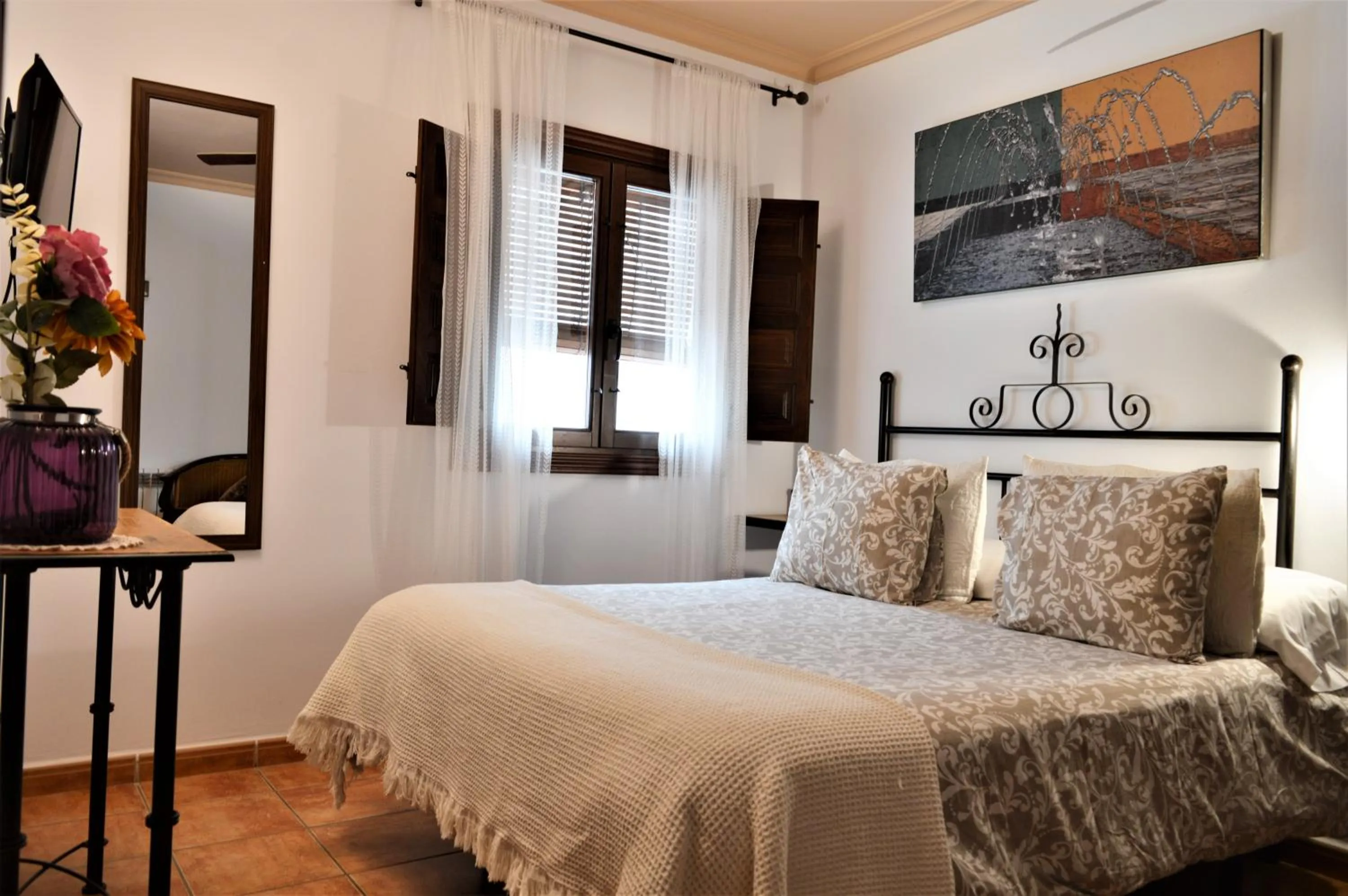 Bed in Hotel Rural Alfajía de Antonio