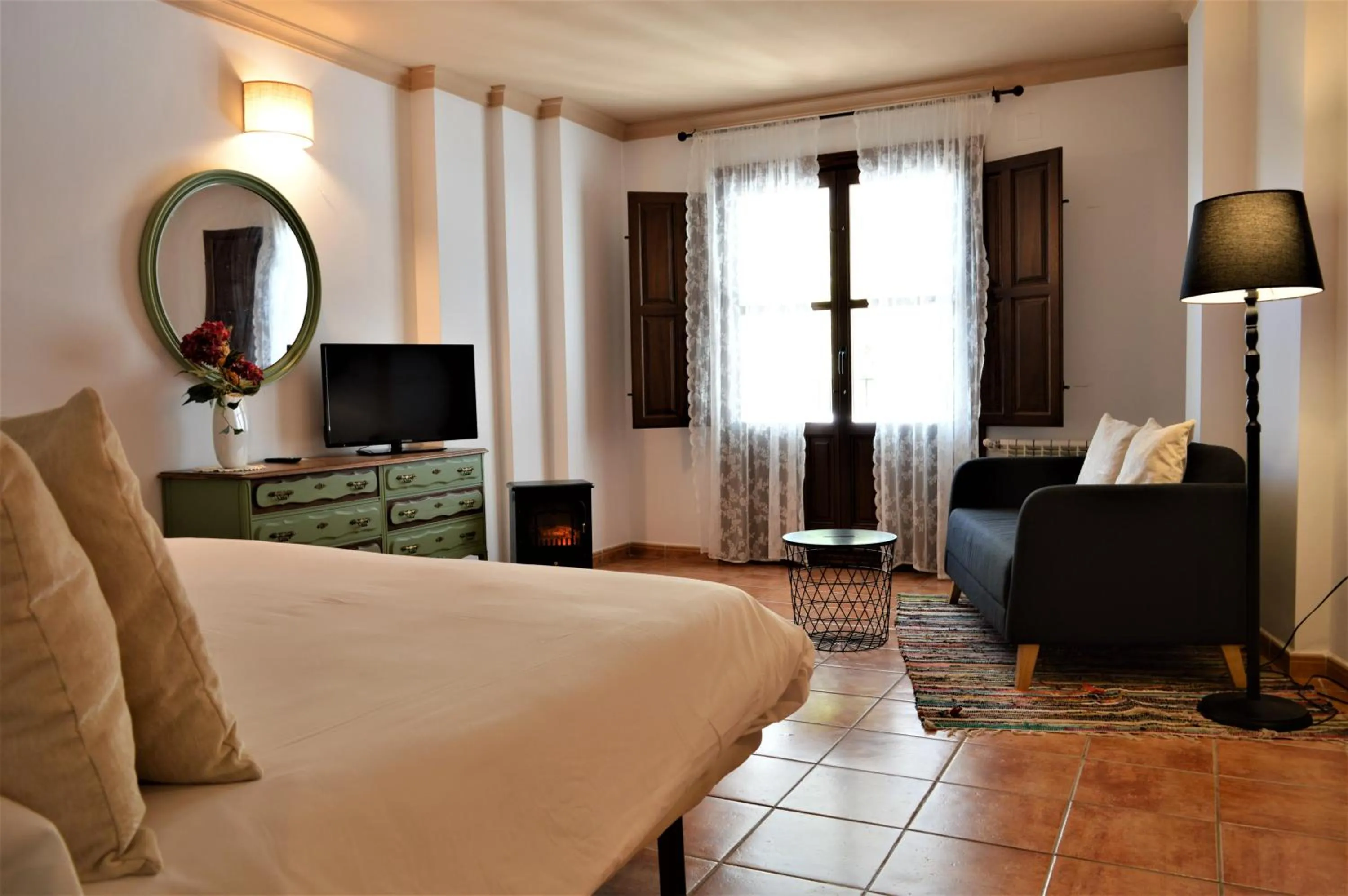 Bed in Hotel Rural Alfajía de Antonio