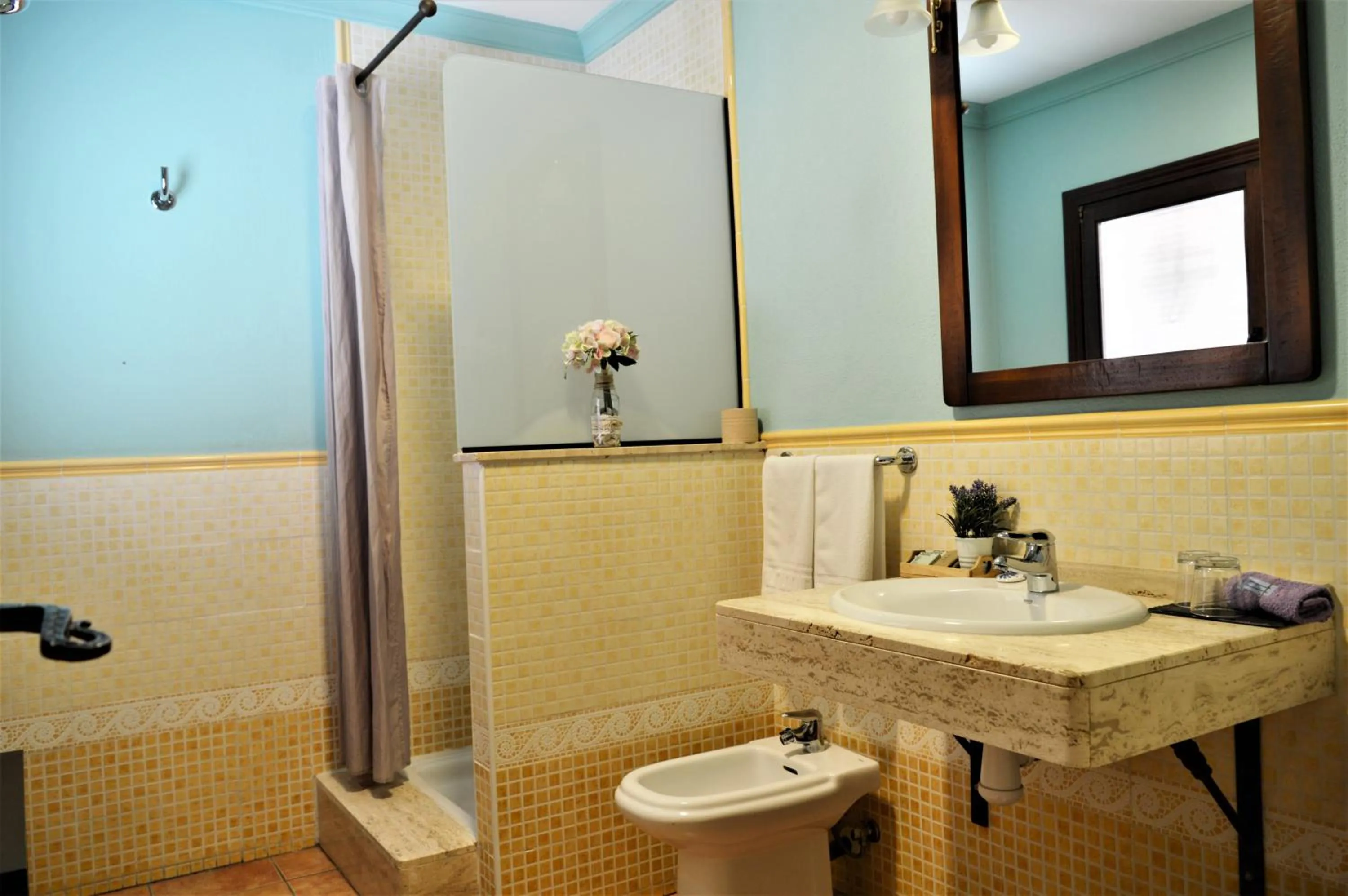 Shower in Hotel Rural Alfajía de Antonio