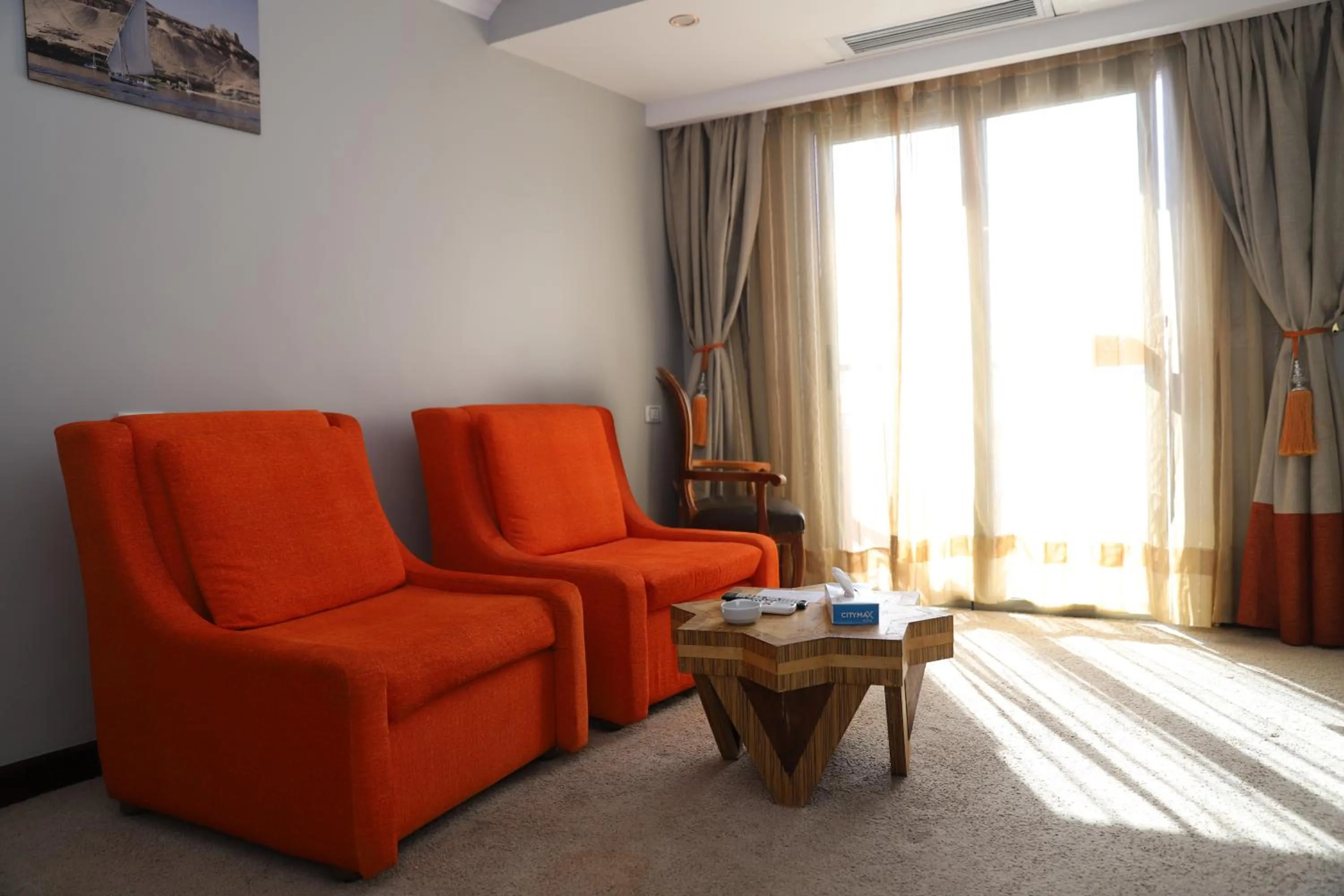 Seating area in Citymax Hotel Aswan