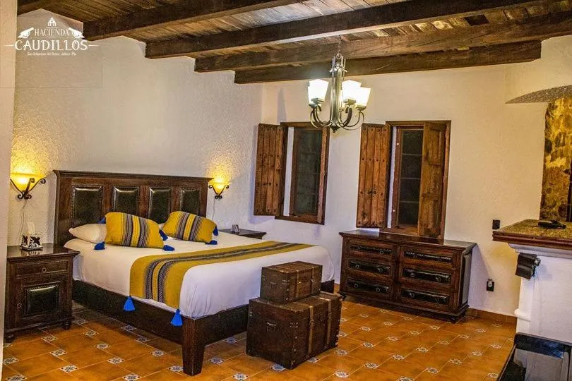 Bed in Hotel Boutique Hacienda Caudillos