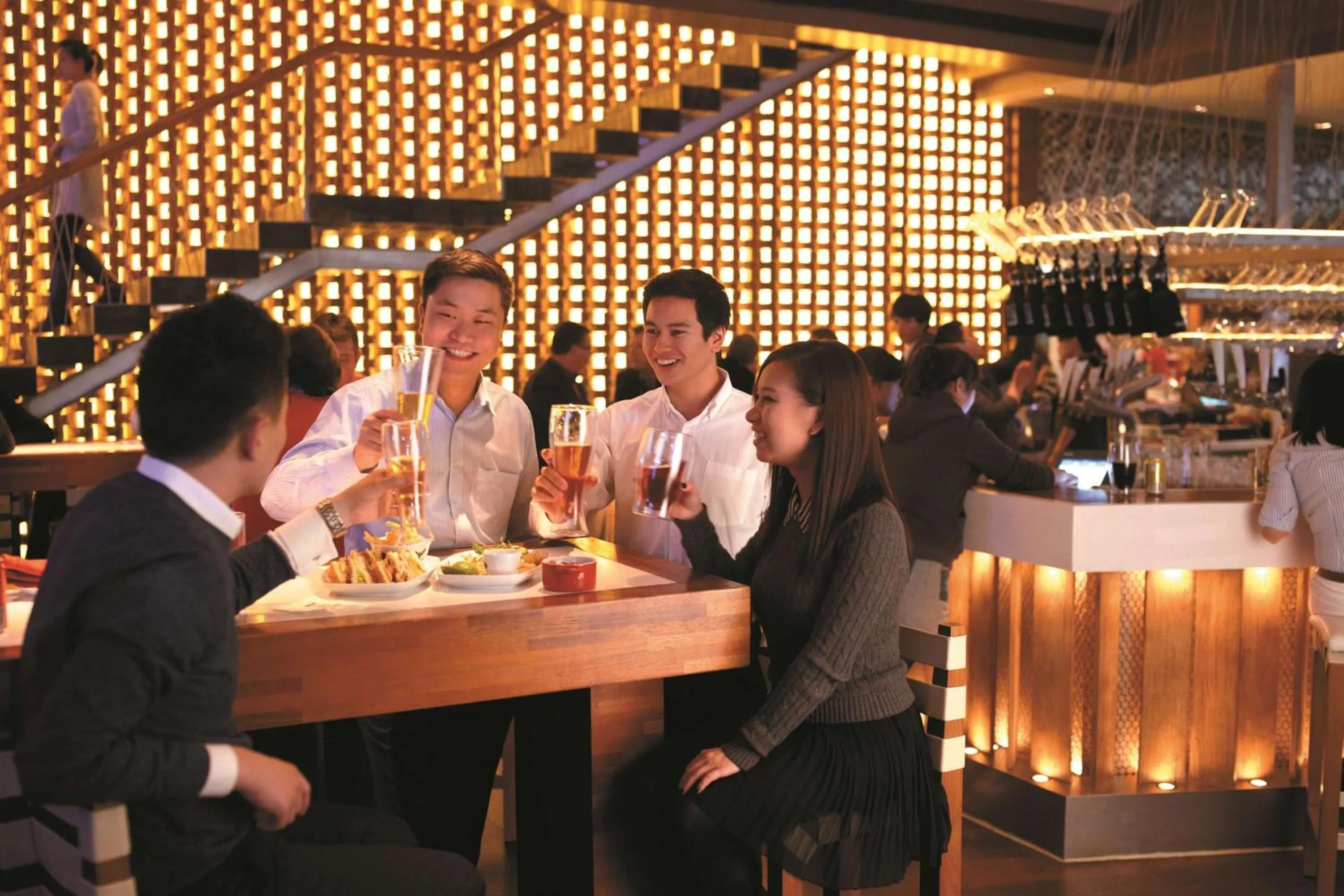 Lounge or bar in Kerry Hotel Pudong, Shanghai - Indoor Connecting to Shanghai New International Expo Centre