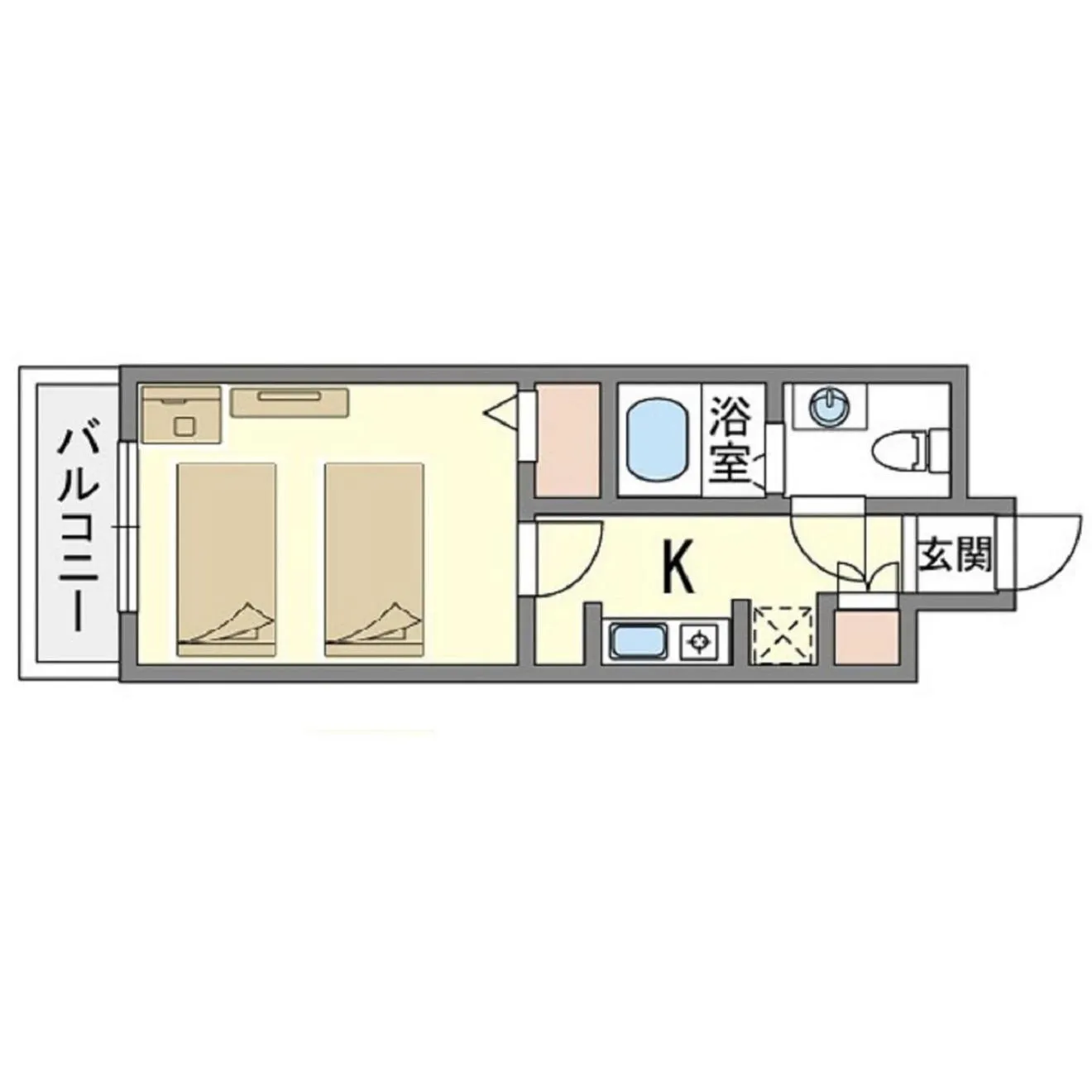 Floor plan in Forest Inn Fukuoka -previously Pure Tenjin-