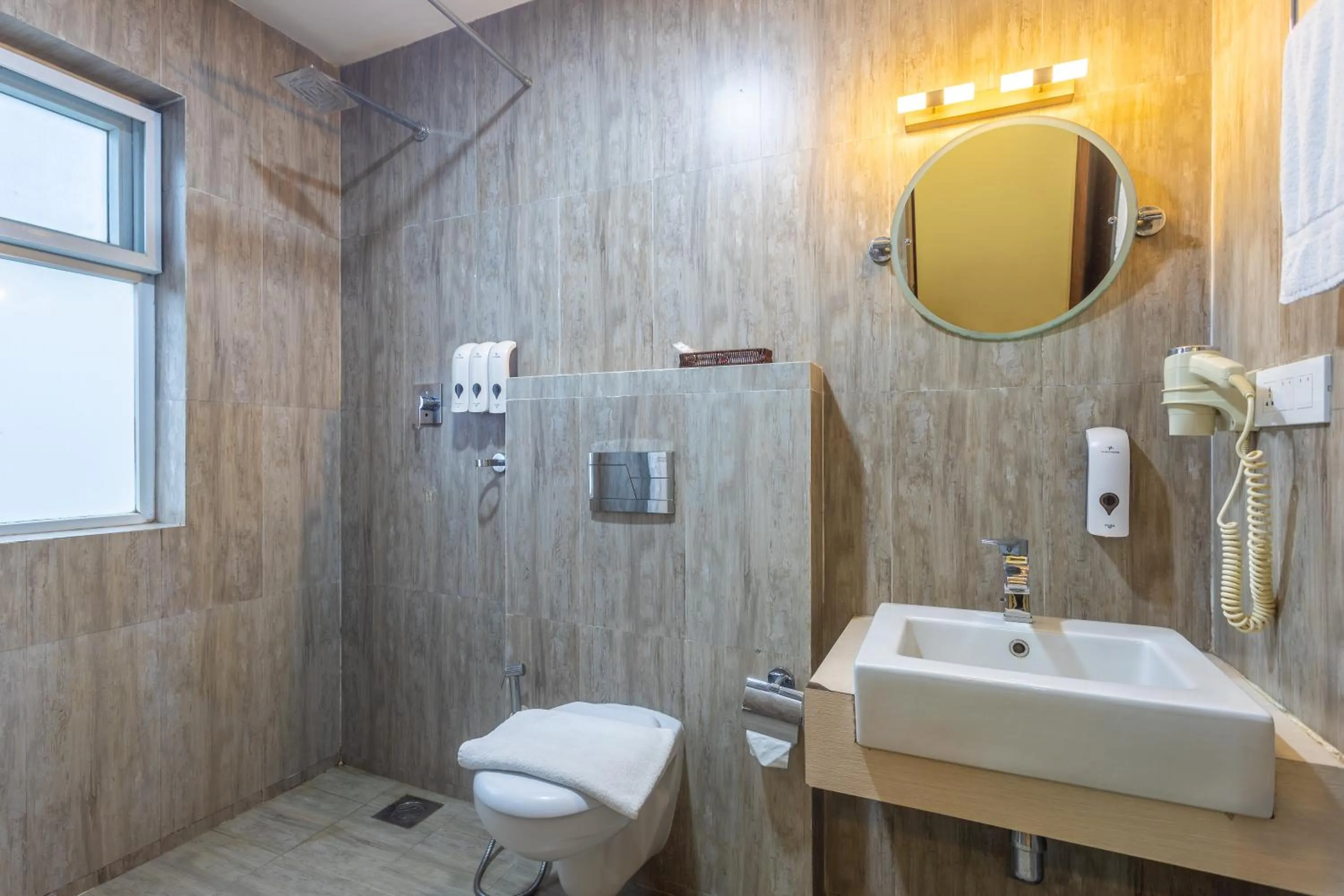 Shower in Timber House by Tara Group