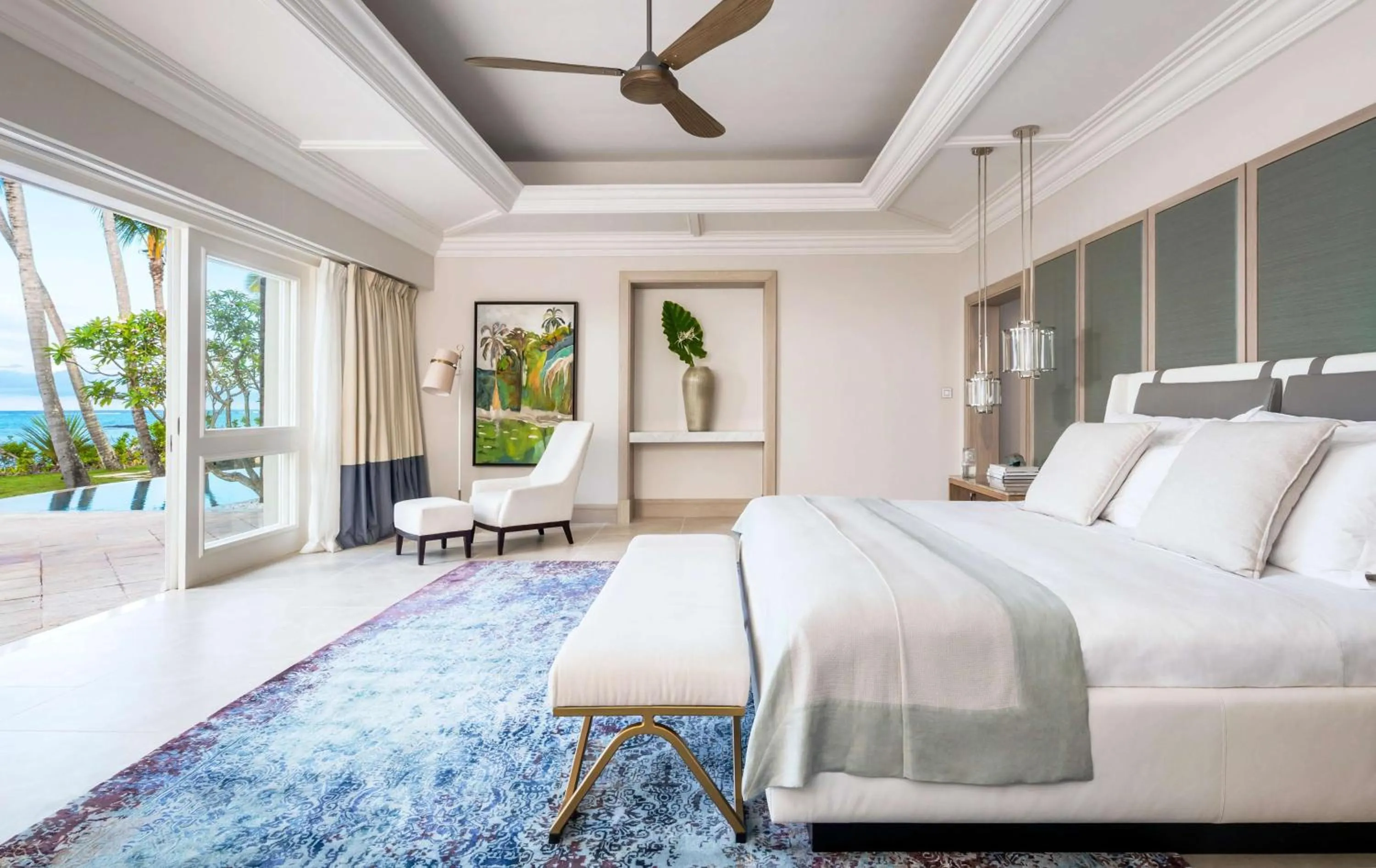 Bedroom, Bed in One&Only Le Saint Géran, Mauritius