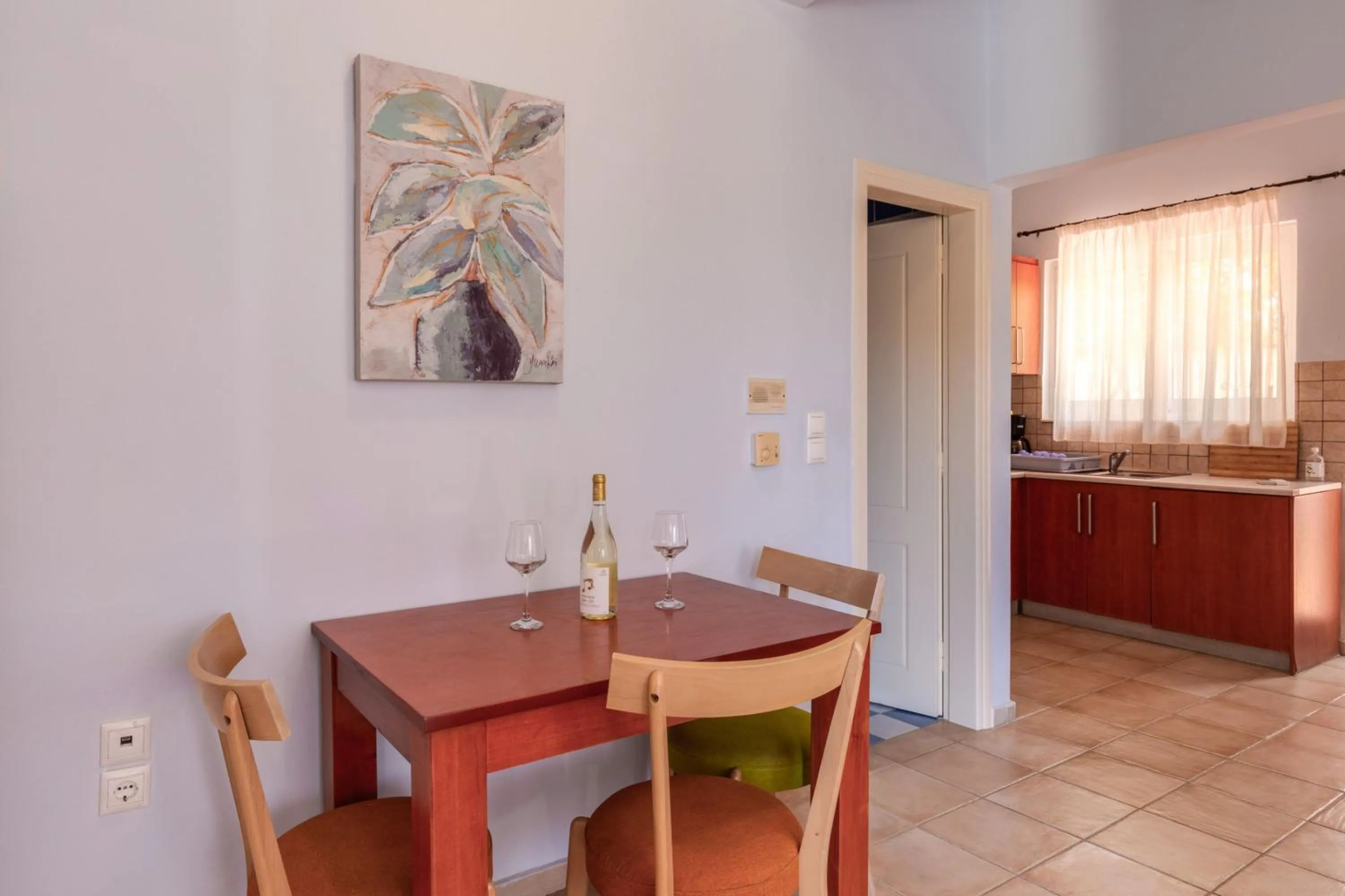 Dining area in Villa Armonia Chania