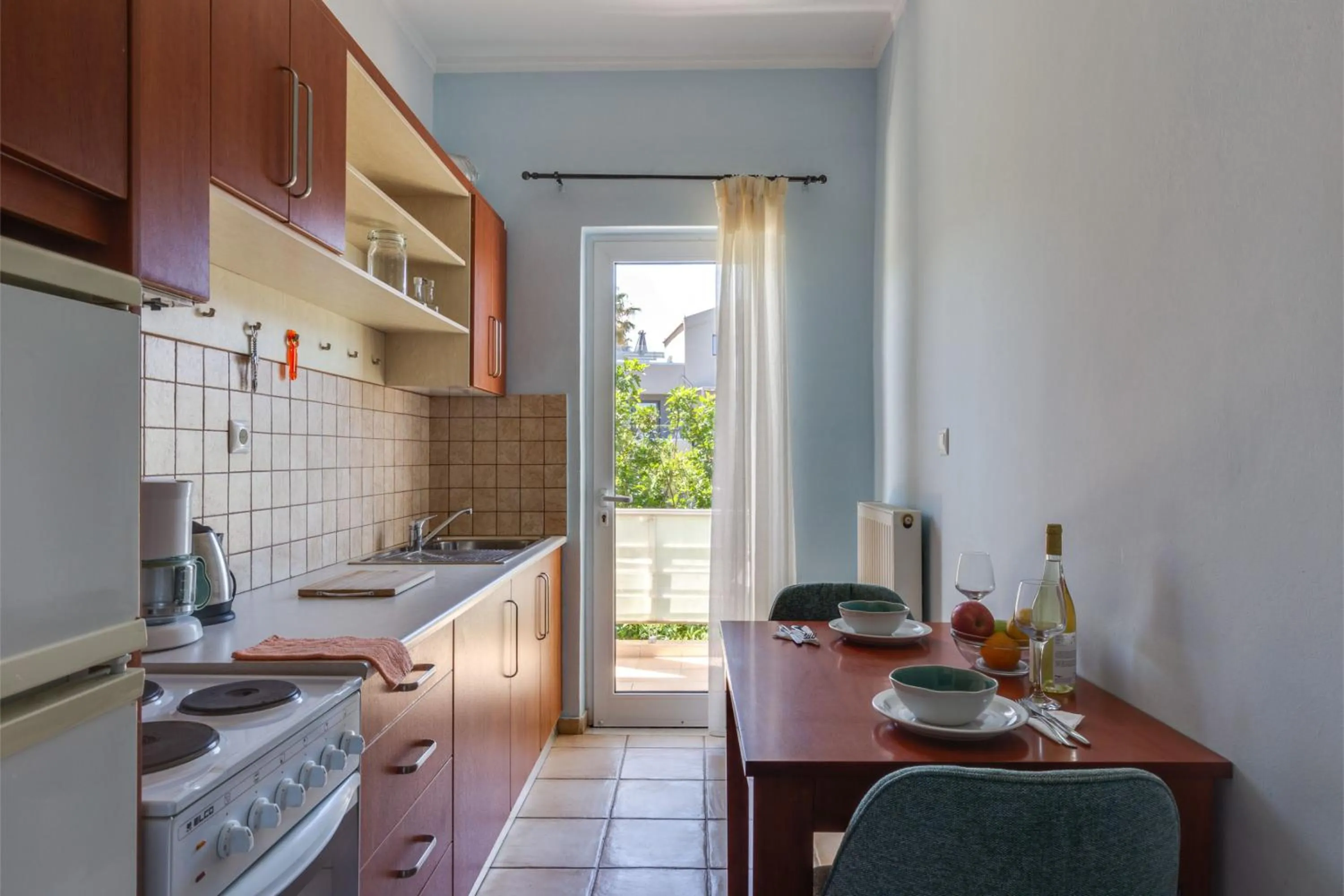 Kitchen or kitchenette in Villa Armonia Chania