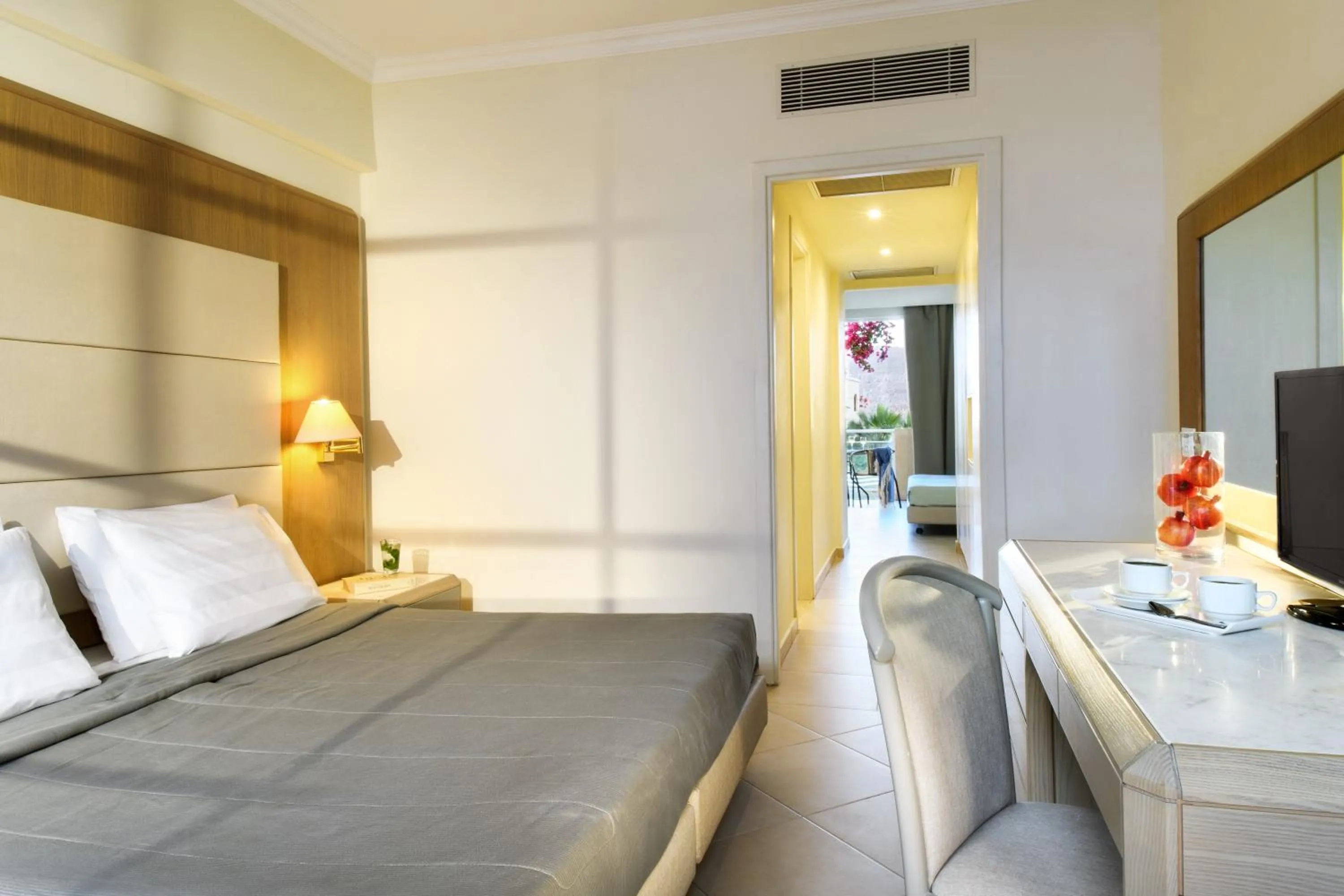 View (from property/room), Bed in Lindos Royal Resort