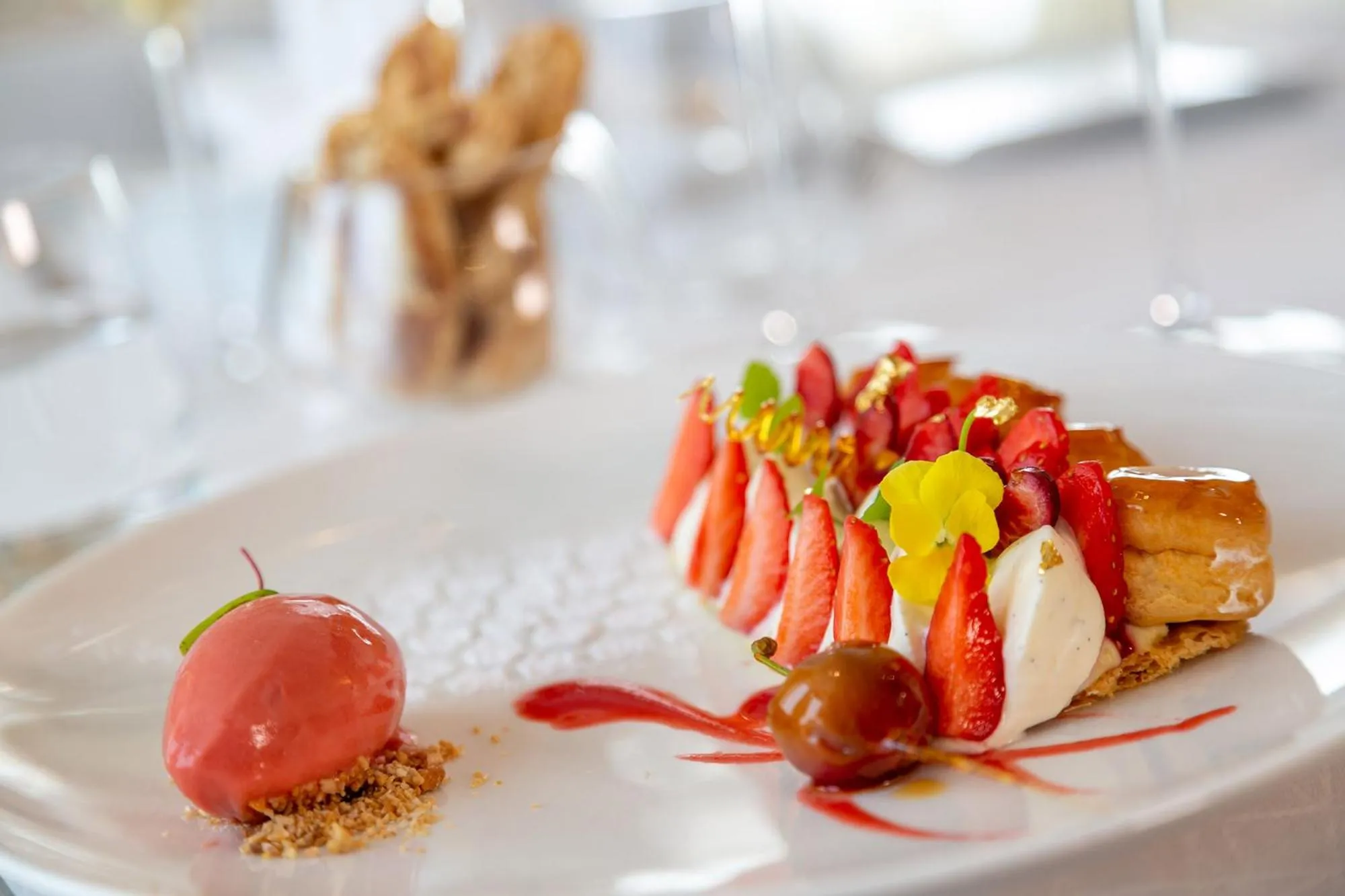 Food close-up in Hôtel Restaurant Famille Bourgeois "La Cote des Monts Damnés"