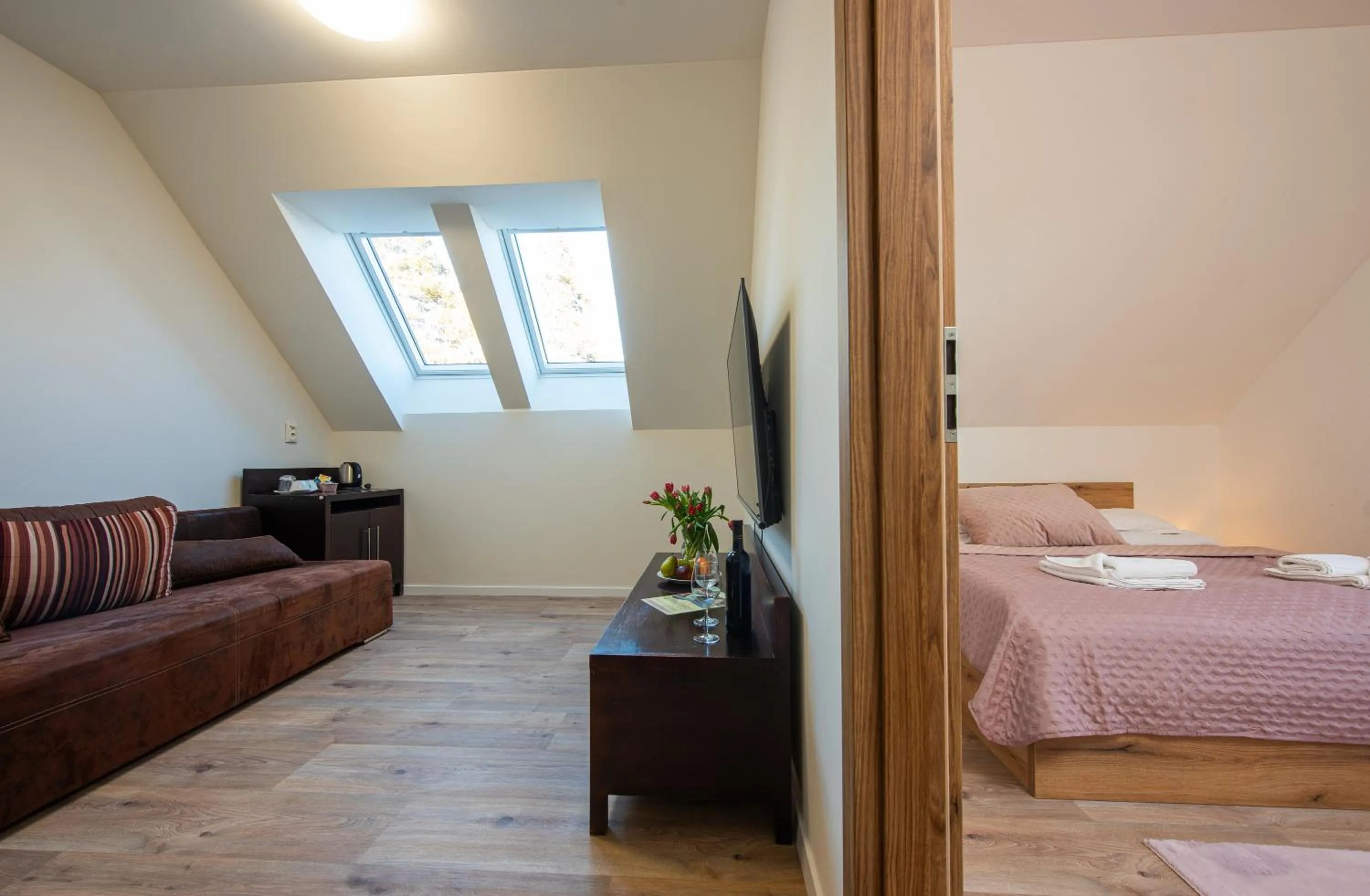 Bed in Hotel Tulipan