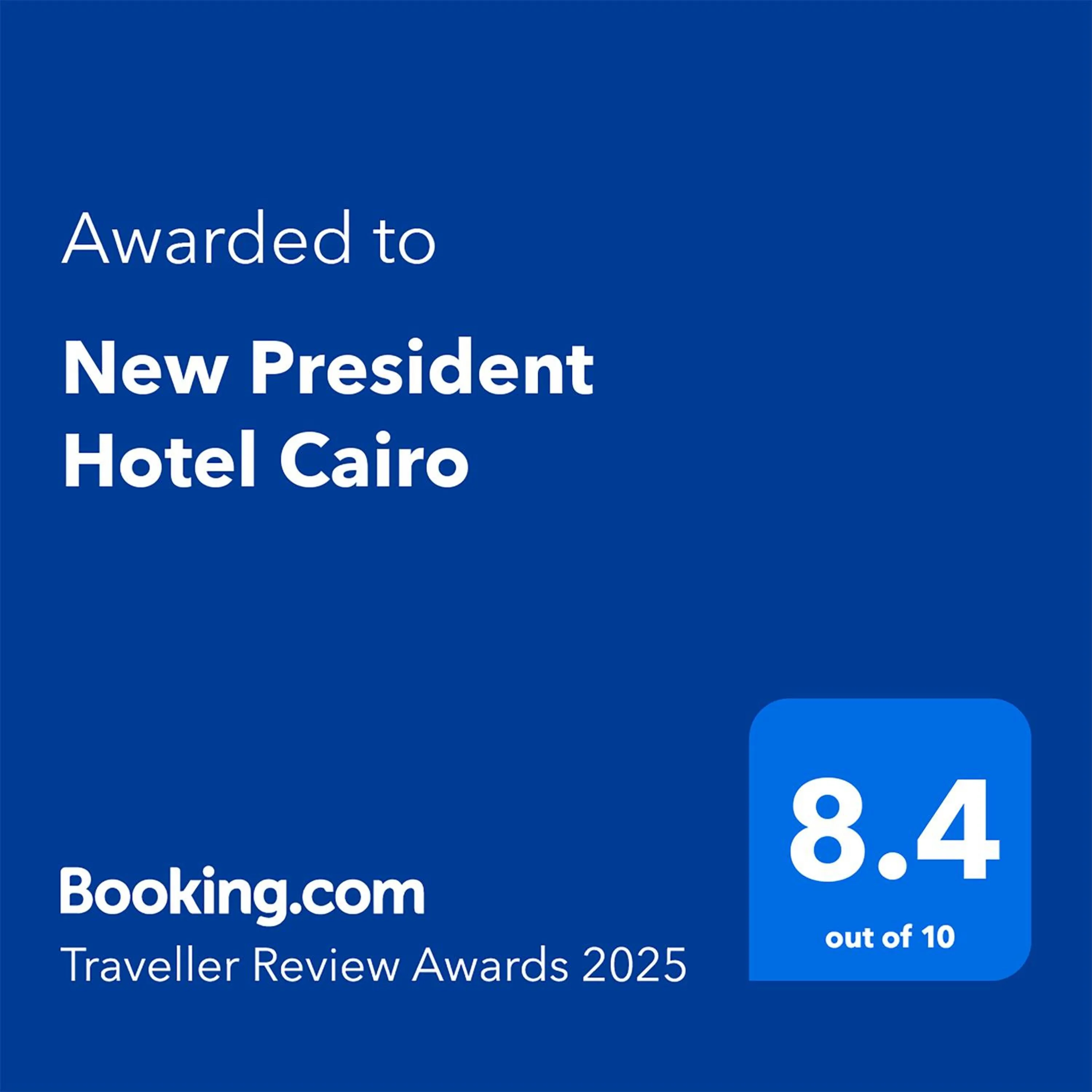 Certificate/Award in New President Hotel Cairo