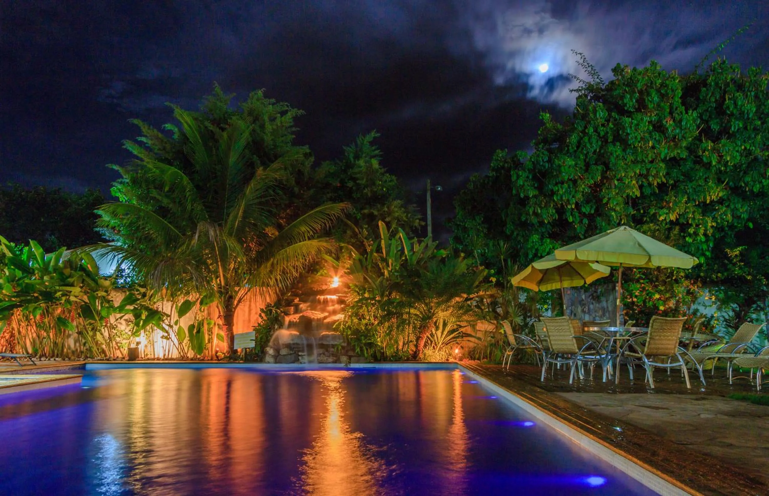 Pool view in Pousada Chamamé