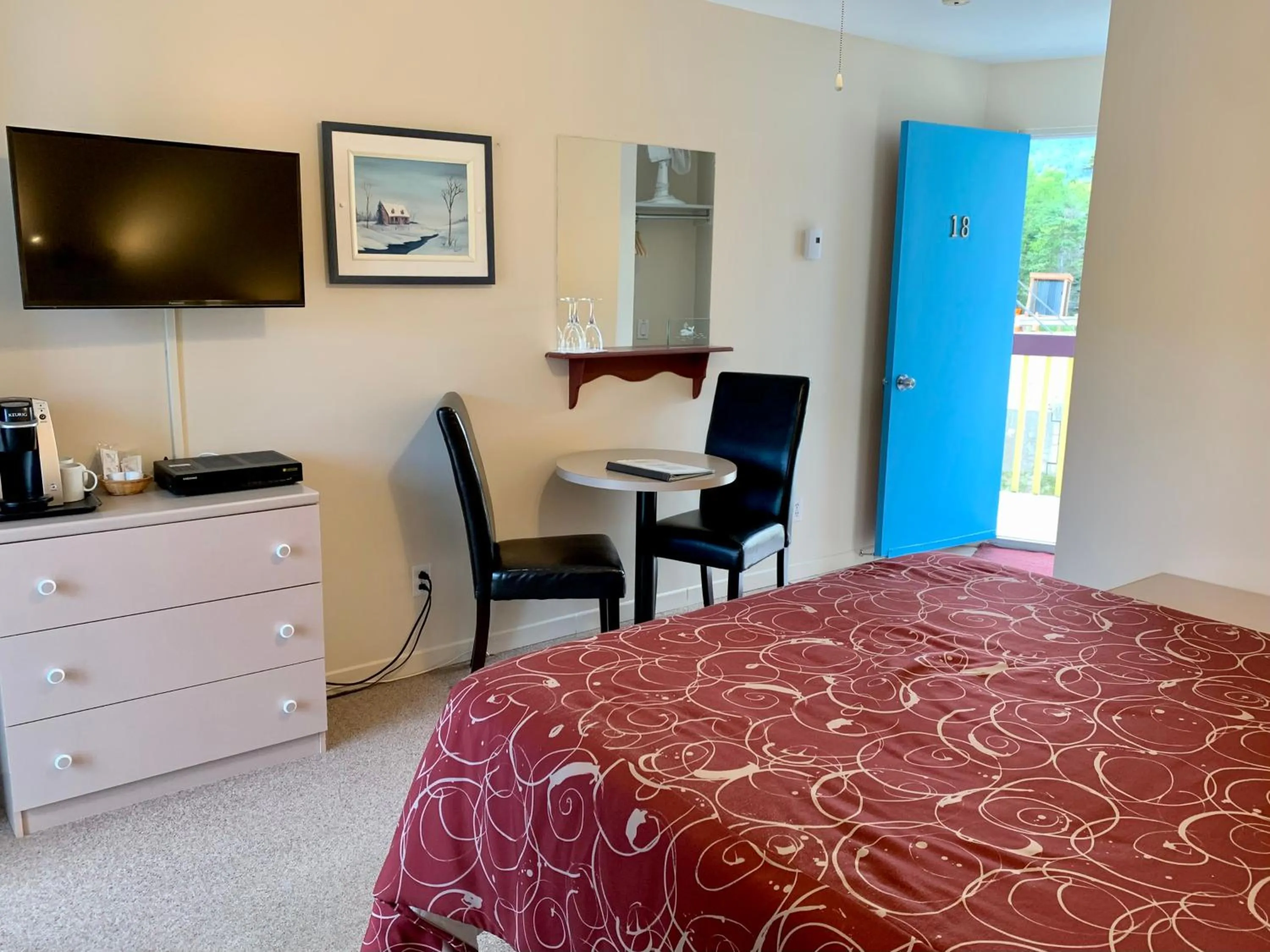 Bed in Motel de l'Anse a l'Eau