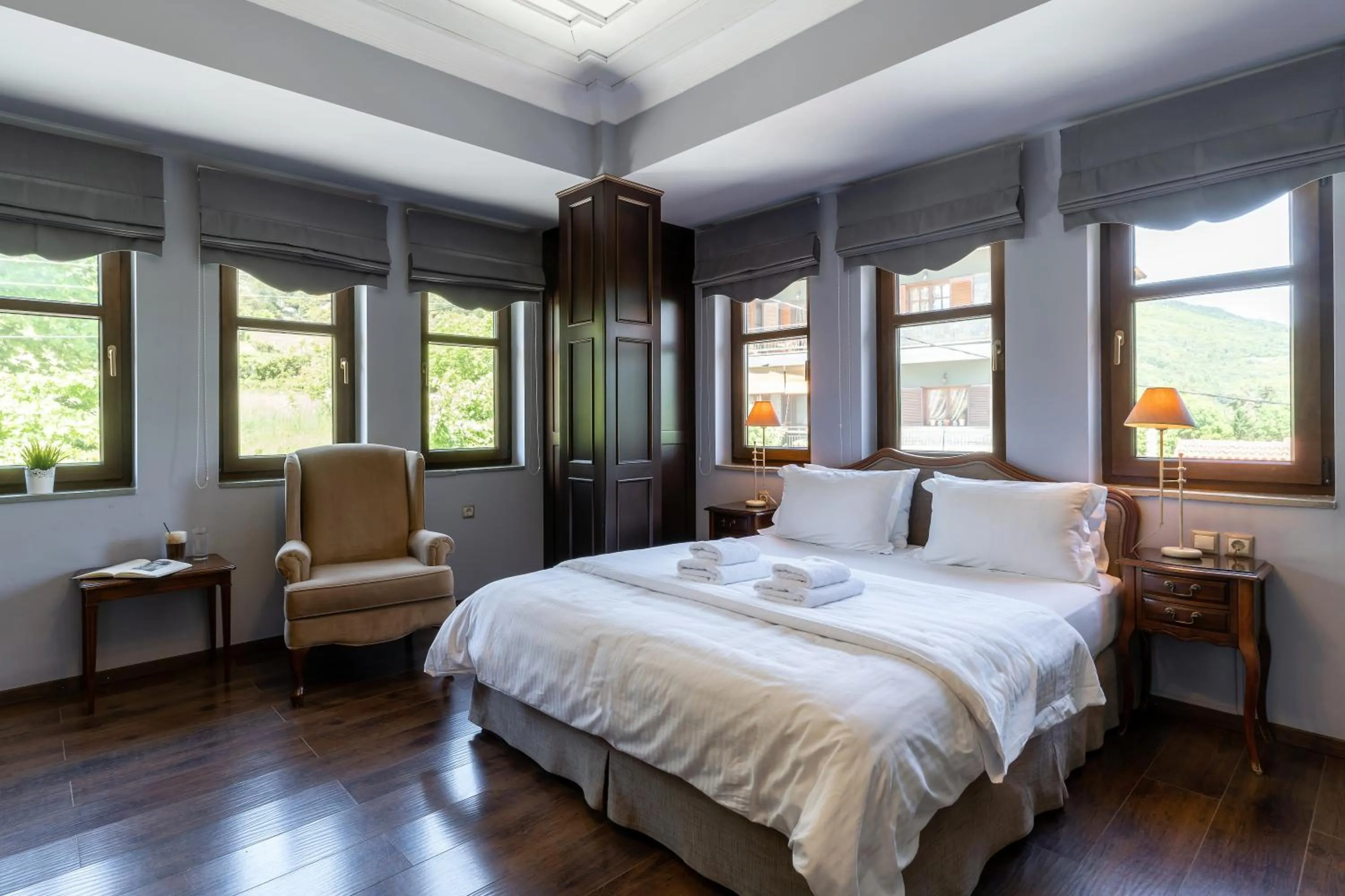 Bedroom, Bed in Palio Litochoro The Countryside Lodge