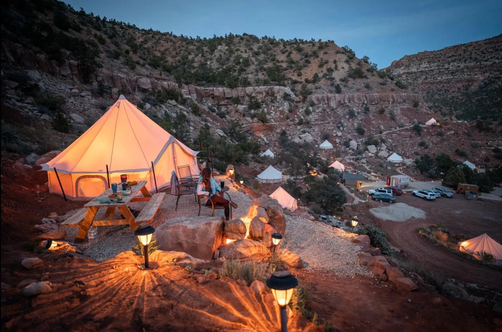 Dining area in Zion Glamping Adventures