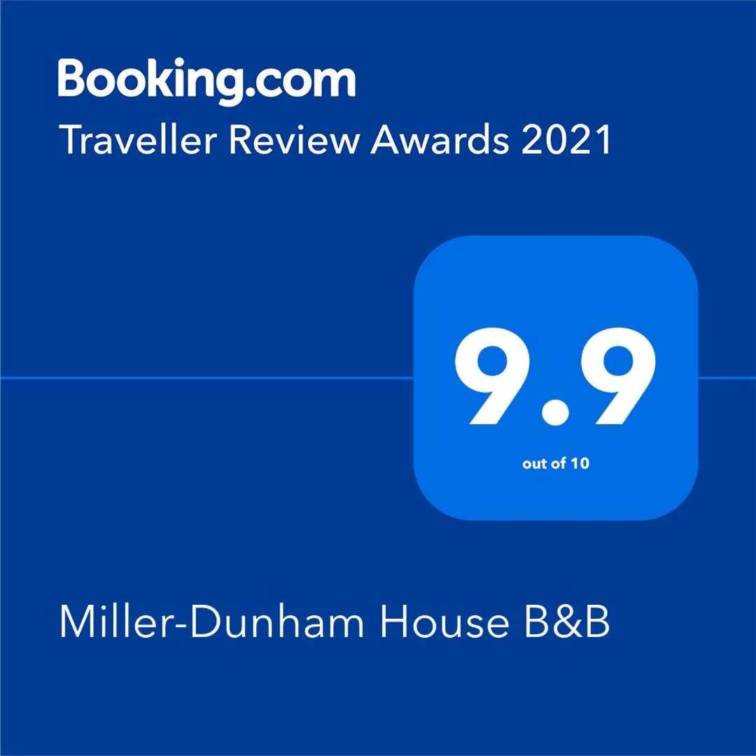 Certificate/Award in Miller-Dunham House B&B