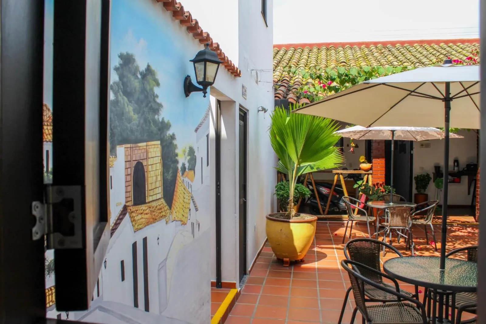 Patio in Hotel Colonial San Felipe