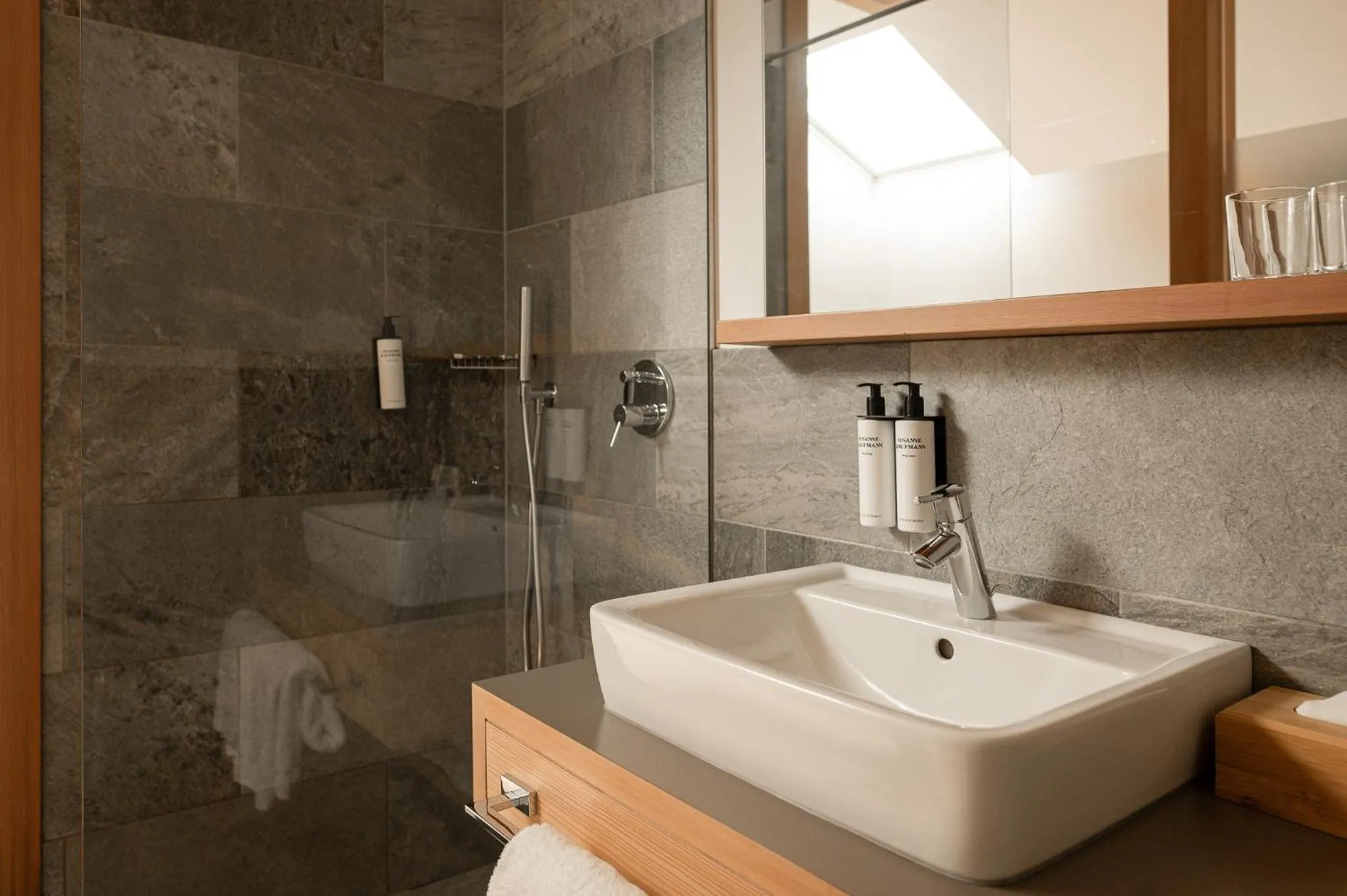 Bathroom in Hotel Schwarzschmied, a Member of Design Hotels